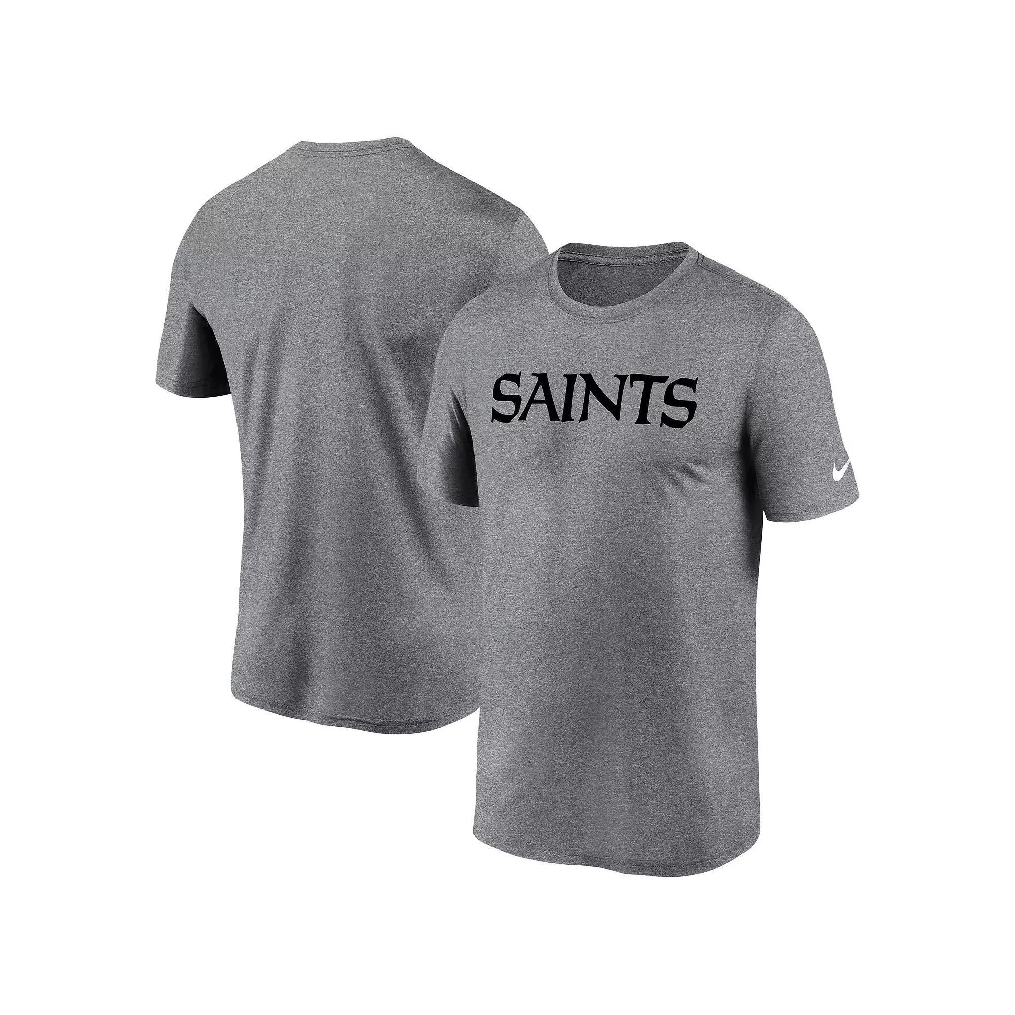 Men's Nike Heather Gray New Orleans Saints Legend Wordmark T-Shirt,  Product Image