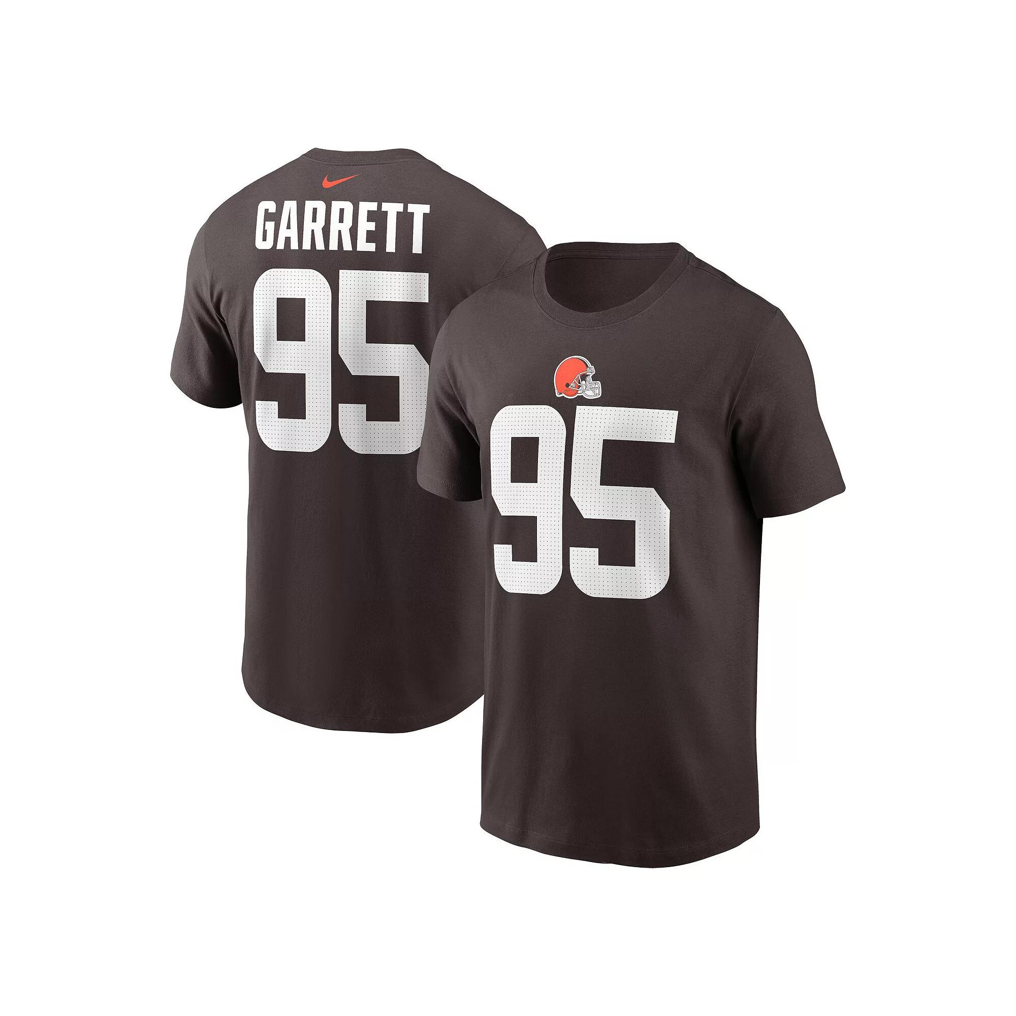 Men's Nike Myles Garrett Brown Cleveland Browns Player Name & Number T-Shirt,  Product Image