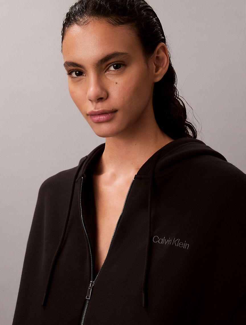 Cotton Blend Terry Relaxed Sleep Hoodie Product Image