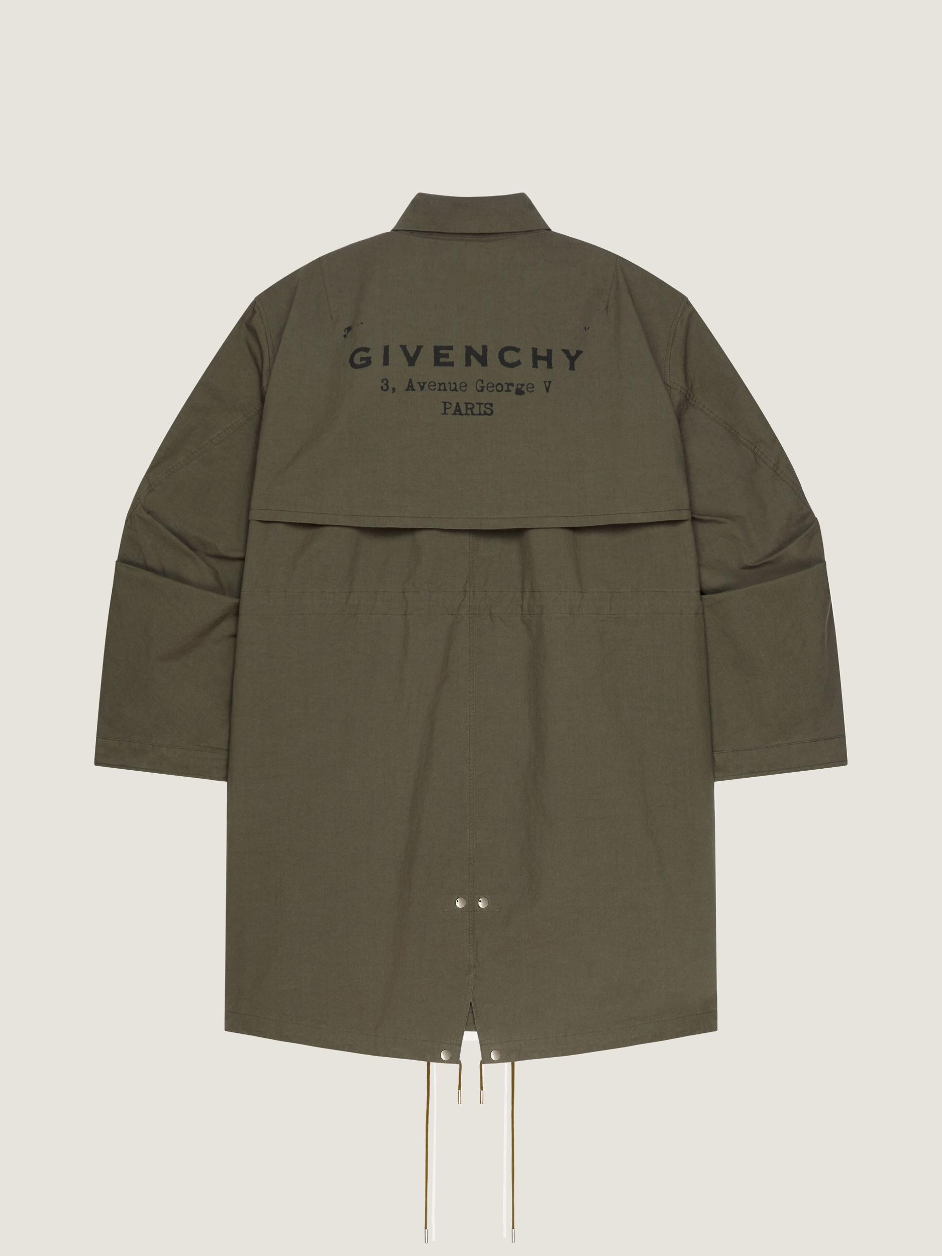 Parka in cotton with GIVENCHY Stamp print Product Image