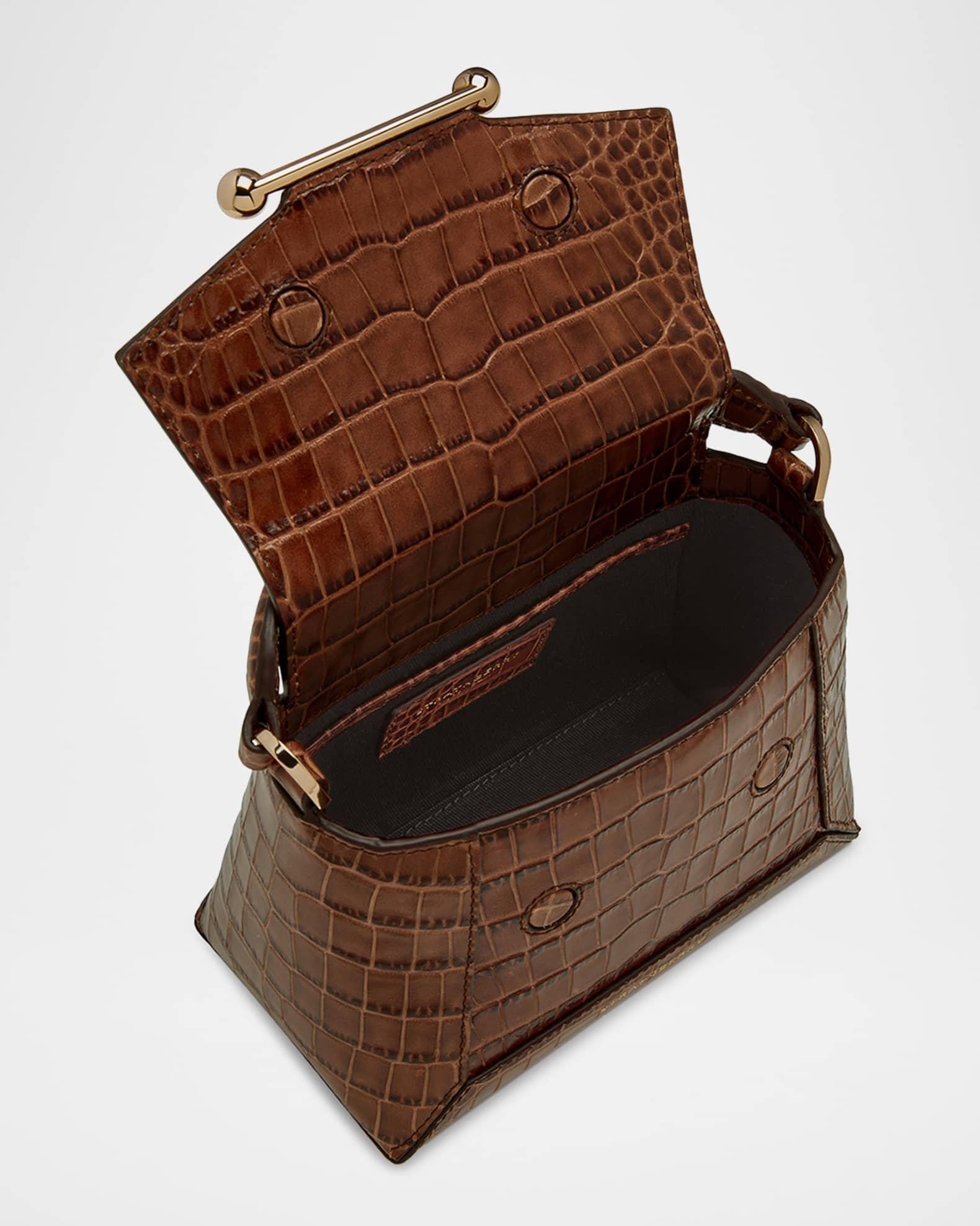 Mosaic Nano Croc Leather Top-Handle Bag Product Image