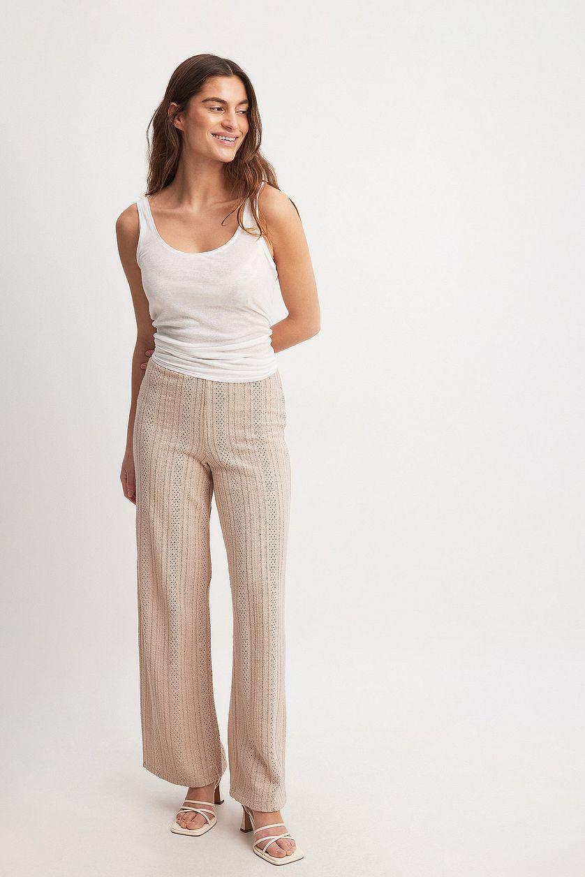 Crochet Mid Waist Trousers Product Image