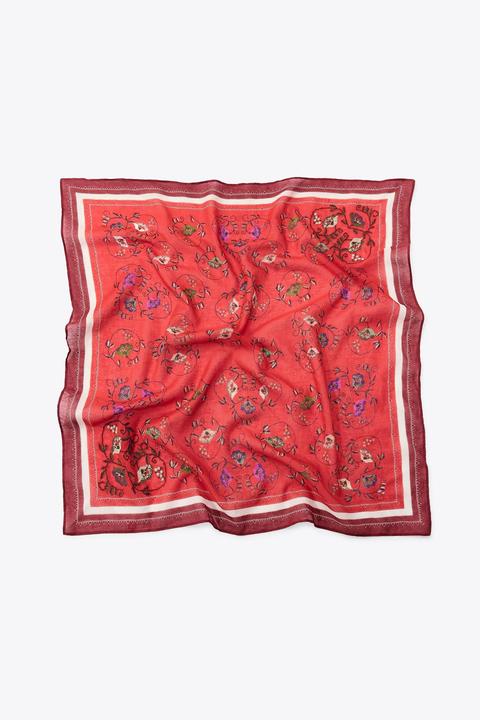 EMBROIDERED PRINTED SCARF Product Image