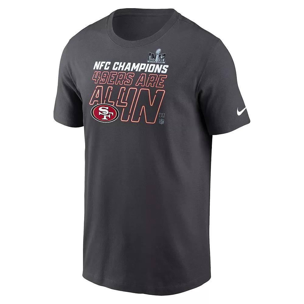 Men's Nike San Francisco 49ers 2023 NFL Conference Champions - Trophy Collection Short Sleeve Tee, Size: 3XL, Anth Product Image