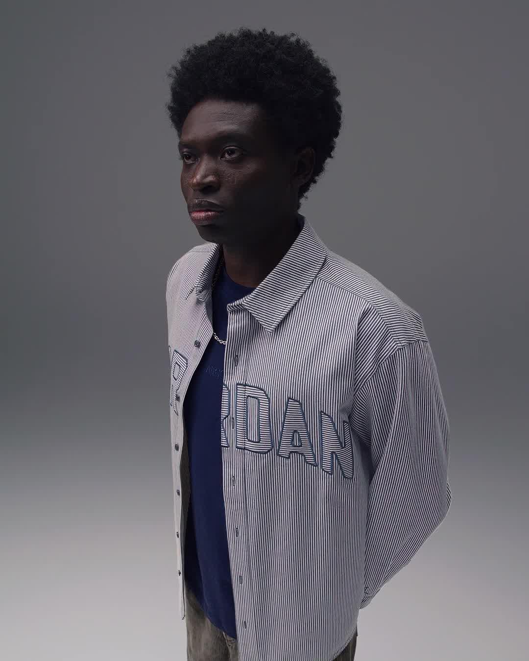 Mens Jordan Flight Oxford Long-Sleeve Top | IB0317-451 Product Image