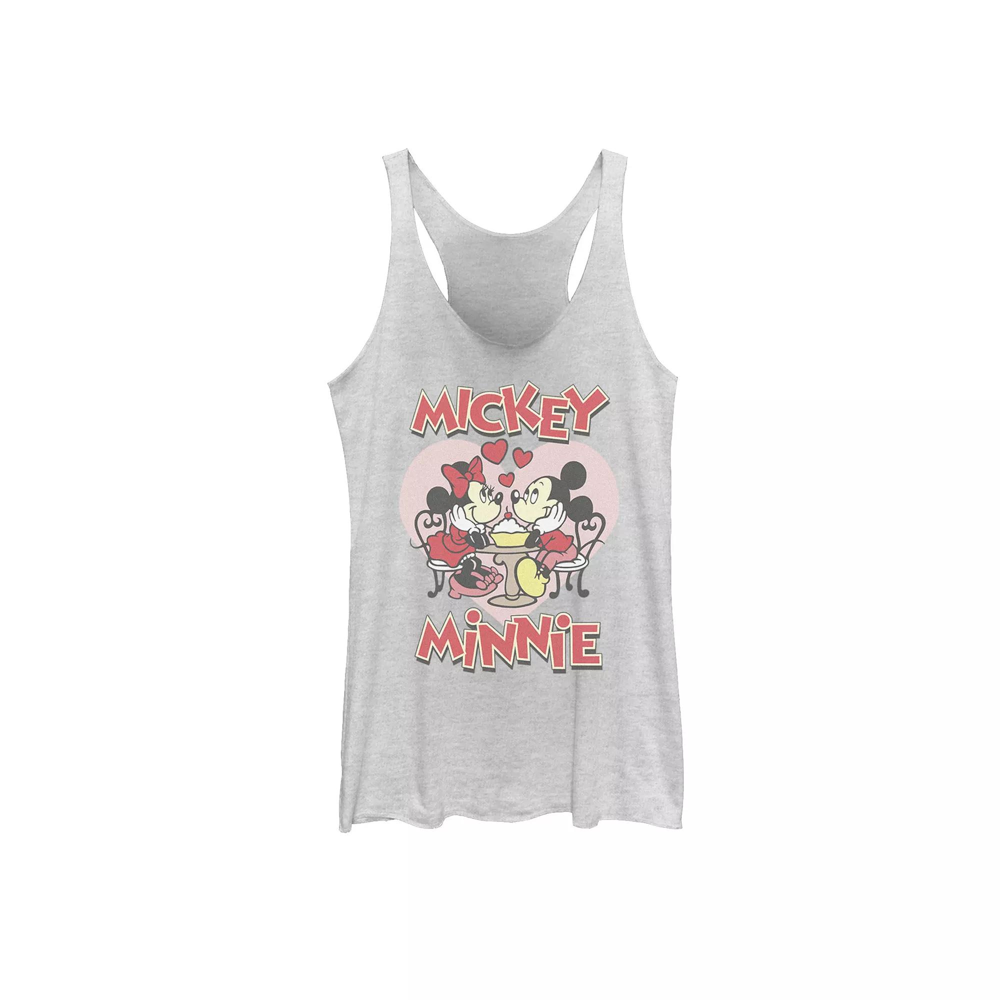Disney's Mickey Valentine's Day Mickey & Minnie Hearts Racerback Tank Top, Girl's,  Product Image
