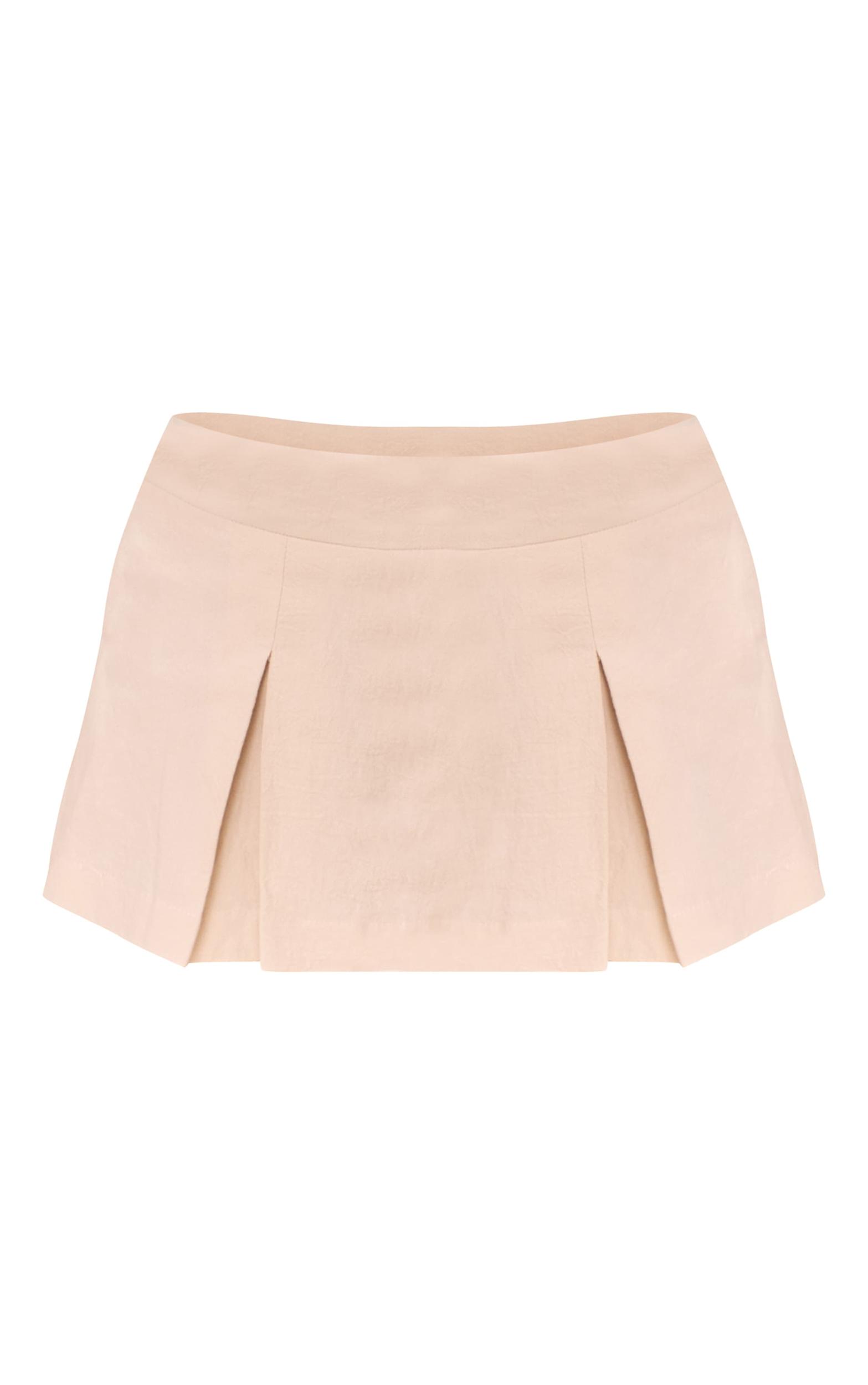 Cream Cotton Mini Skirt Product Image