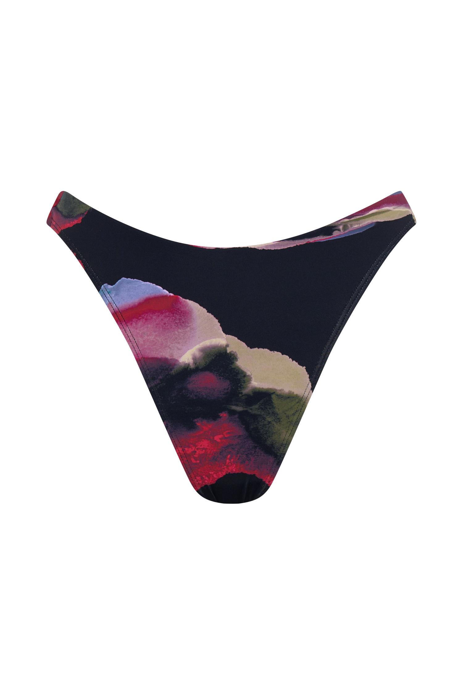 Brianna Cheeky Cut Bikini Bottom - Multi Fluid Reverie Print Female Product Image
