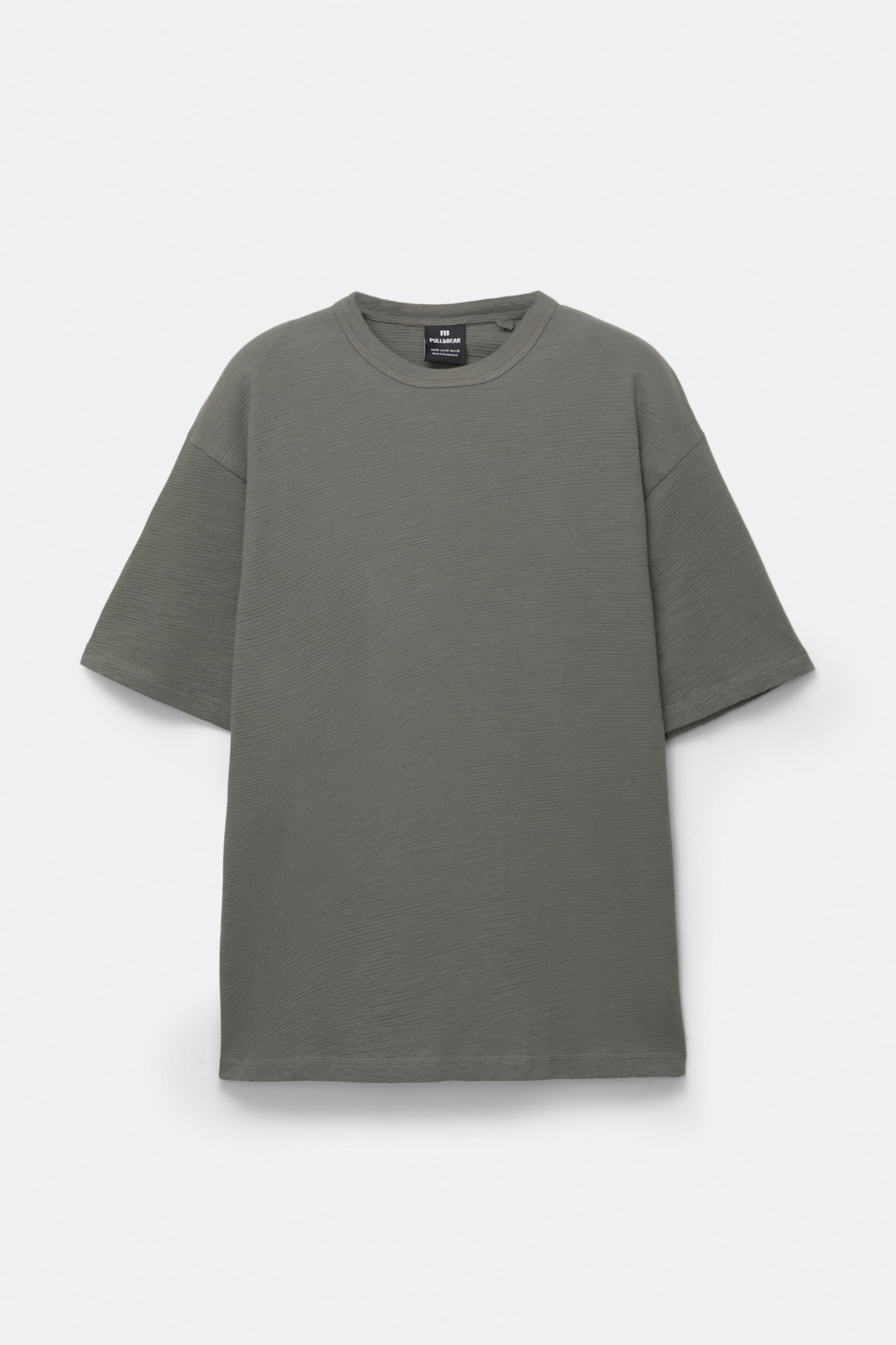 Short sleeve textured T-shirt Product Image