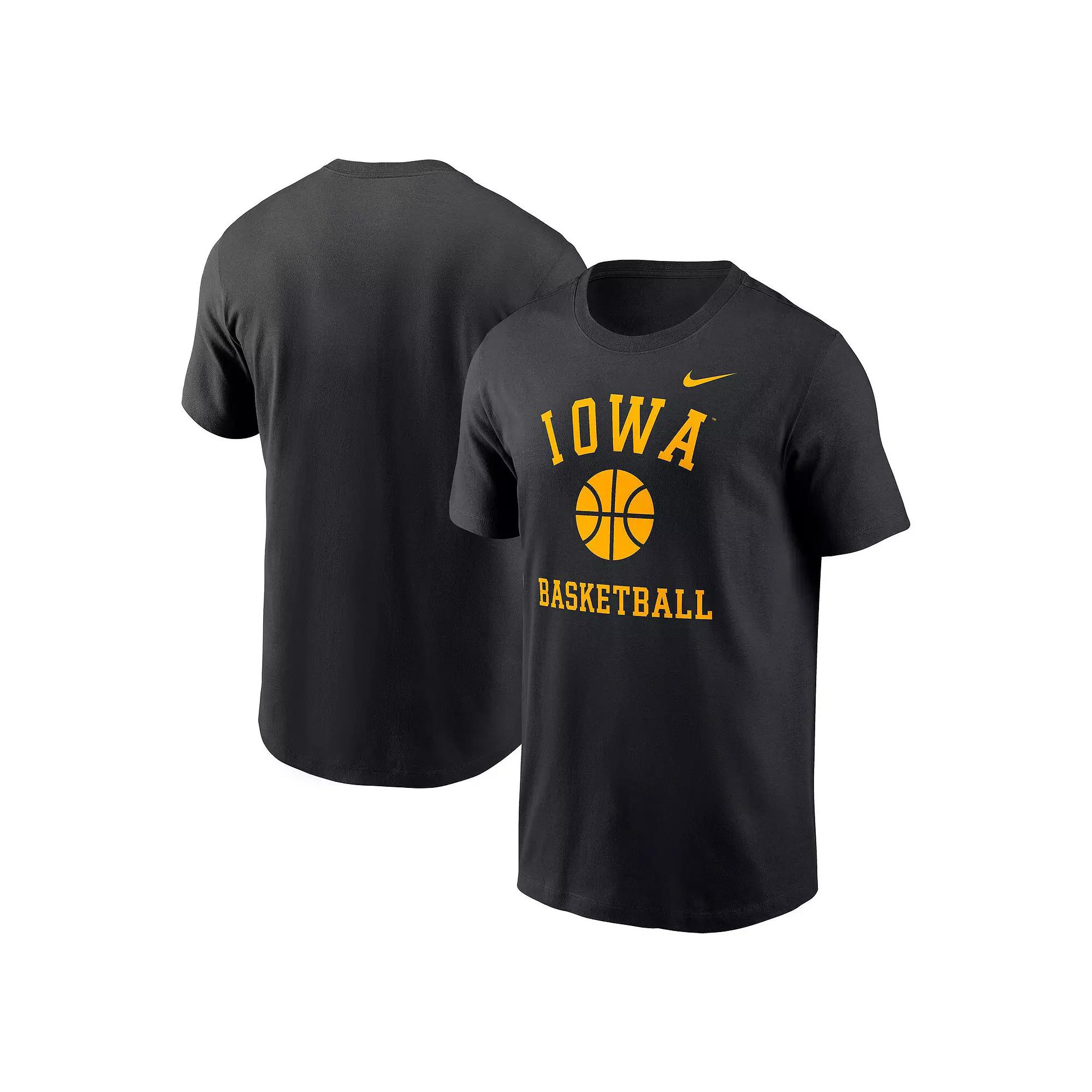 Men's Nike Black Iowa Hawkeyes Basketball Icon T-Shirt,  Product Image
