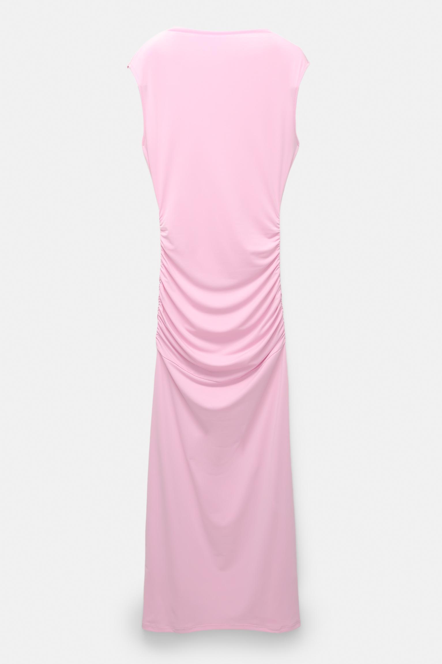 Sleeveless midi dress with gathering Product Image