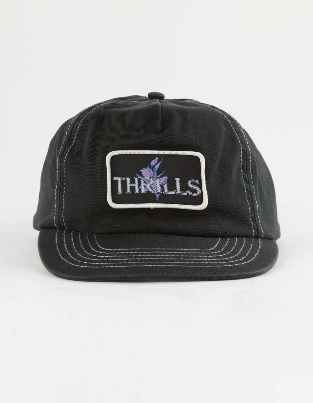 THRILLS In Bloom 5 Panel Snapback Hat - BLACK Product Image