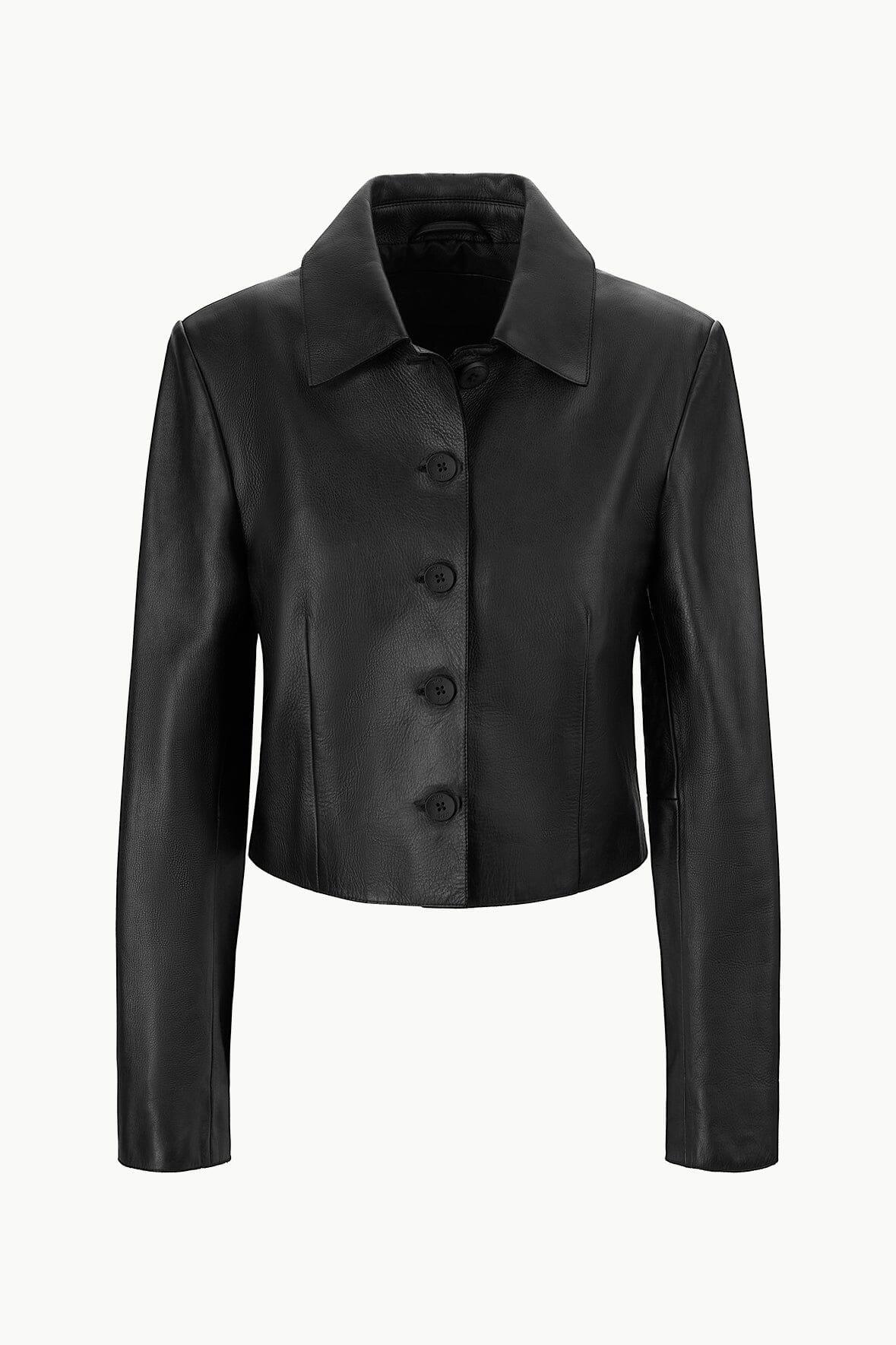 LEATHER MARINO JACKET | BLACK Product Image