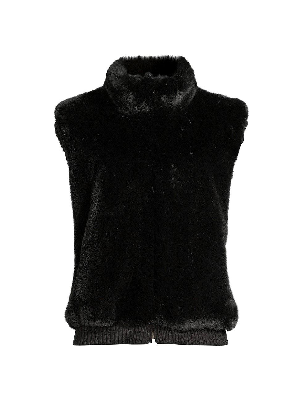 Womens Faux Rex Rabbit Vest Product Image