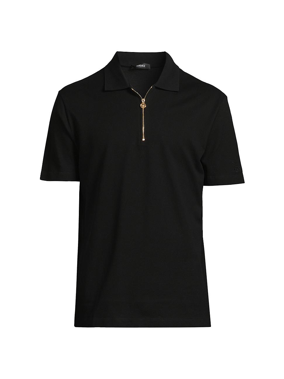 Mens Embroidered Quarter-Zip Polo Shirt Product Image