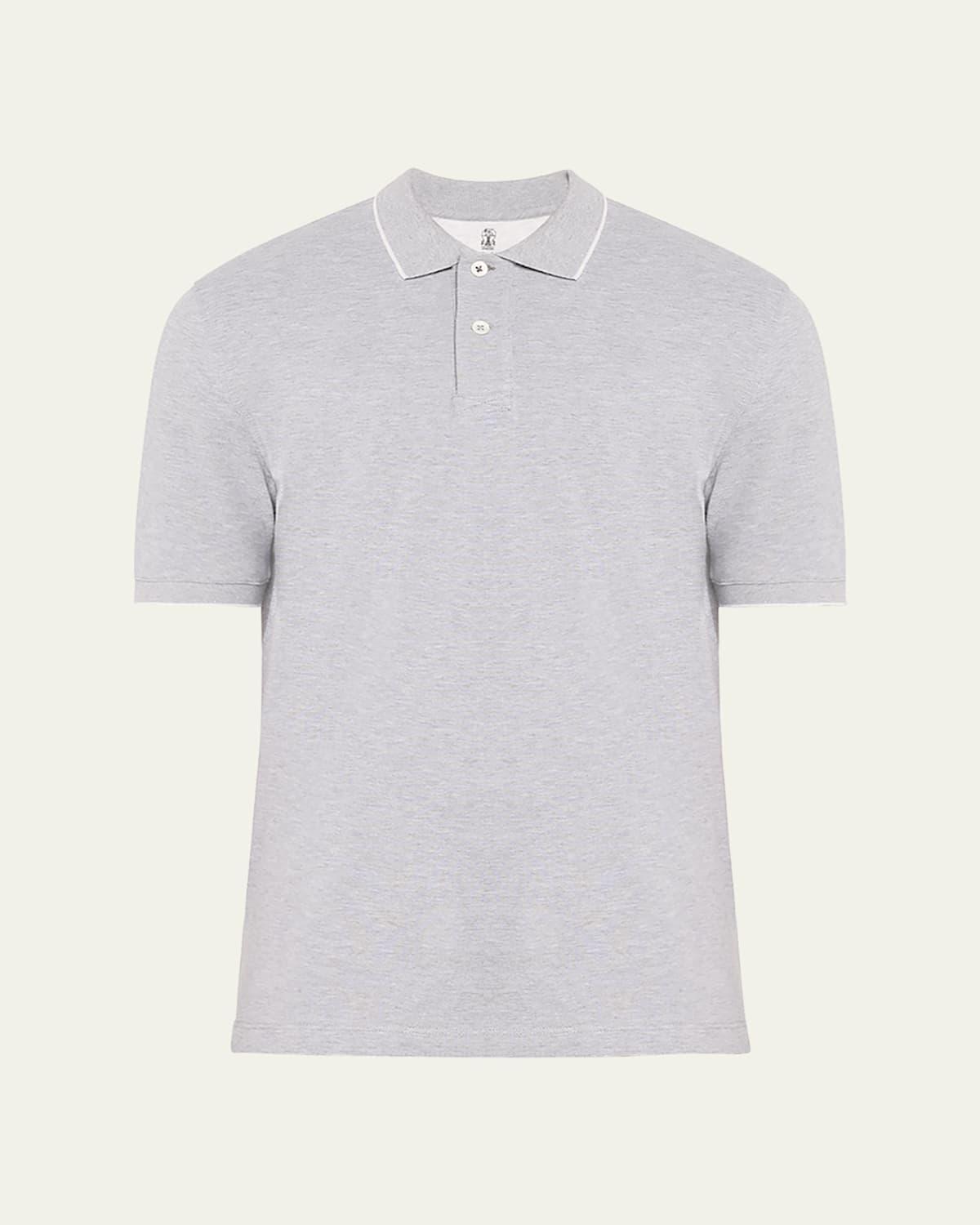 Mens Solid Pique Polo Shirt Product Image