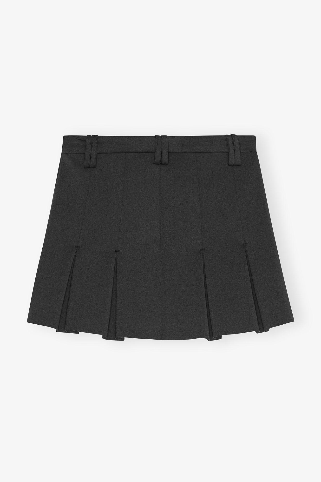 Black Pleated Mini Skirt Product Image