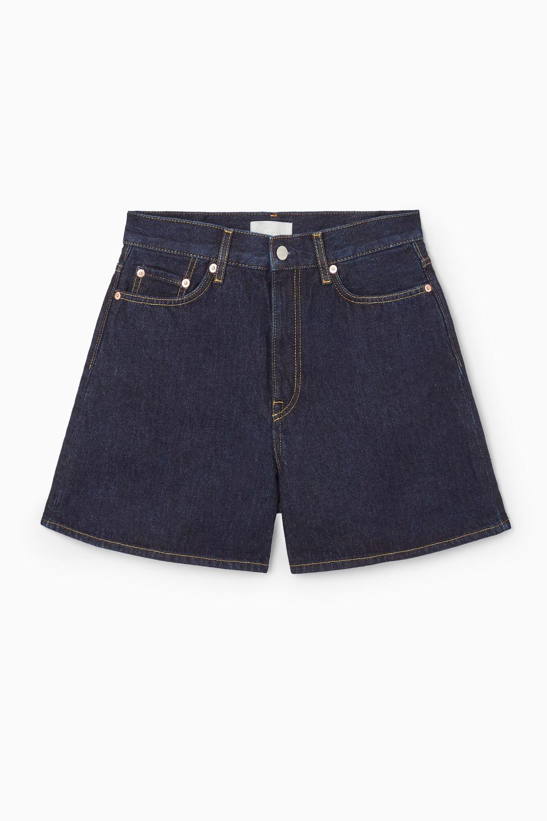 HIGH-RISE DENIM SHORTS Product Image