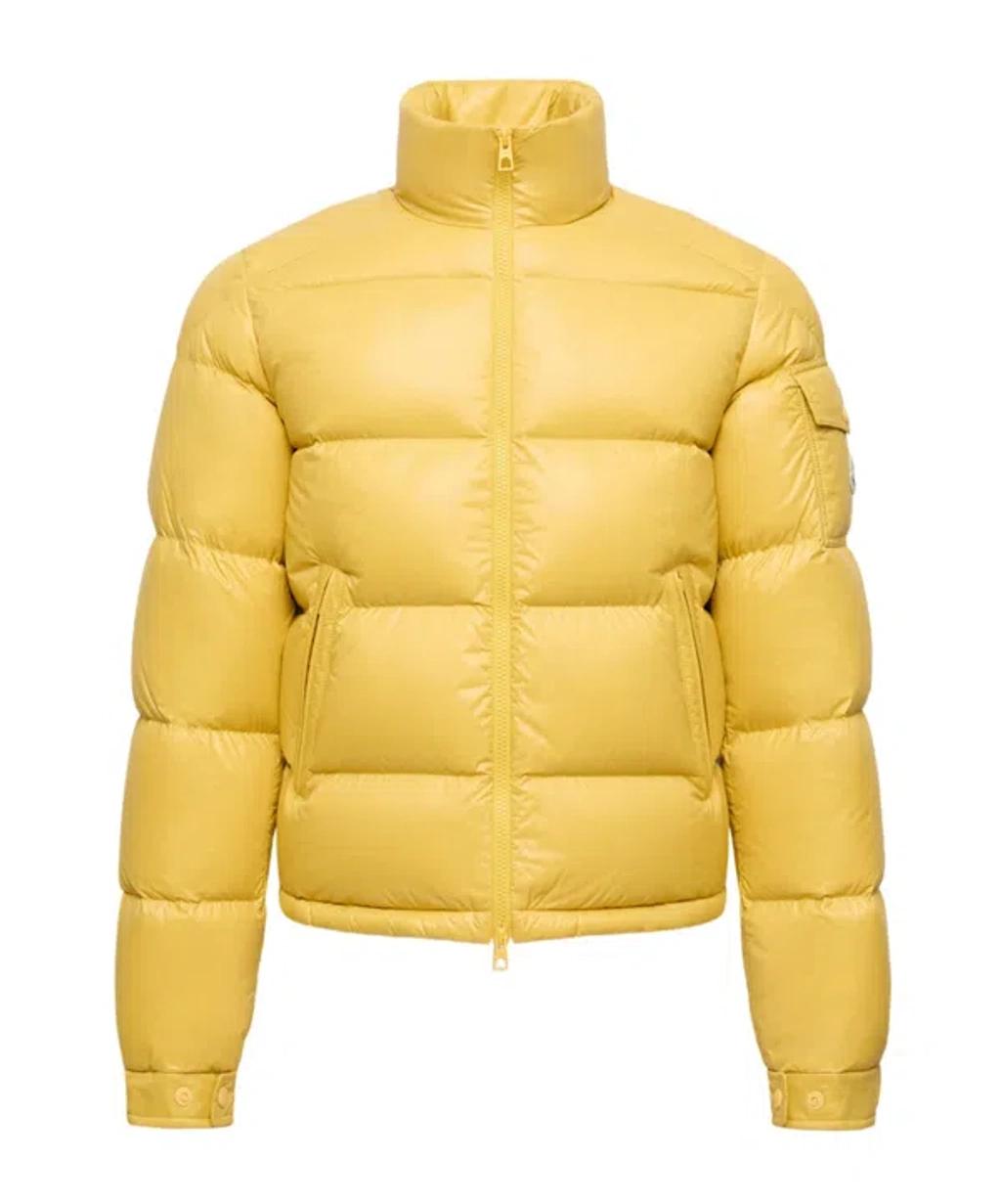 MONCLER Levitha Hooded Short Down Jacket In Yellow Product Image