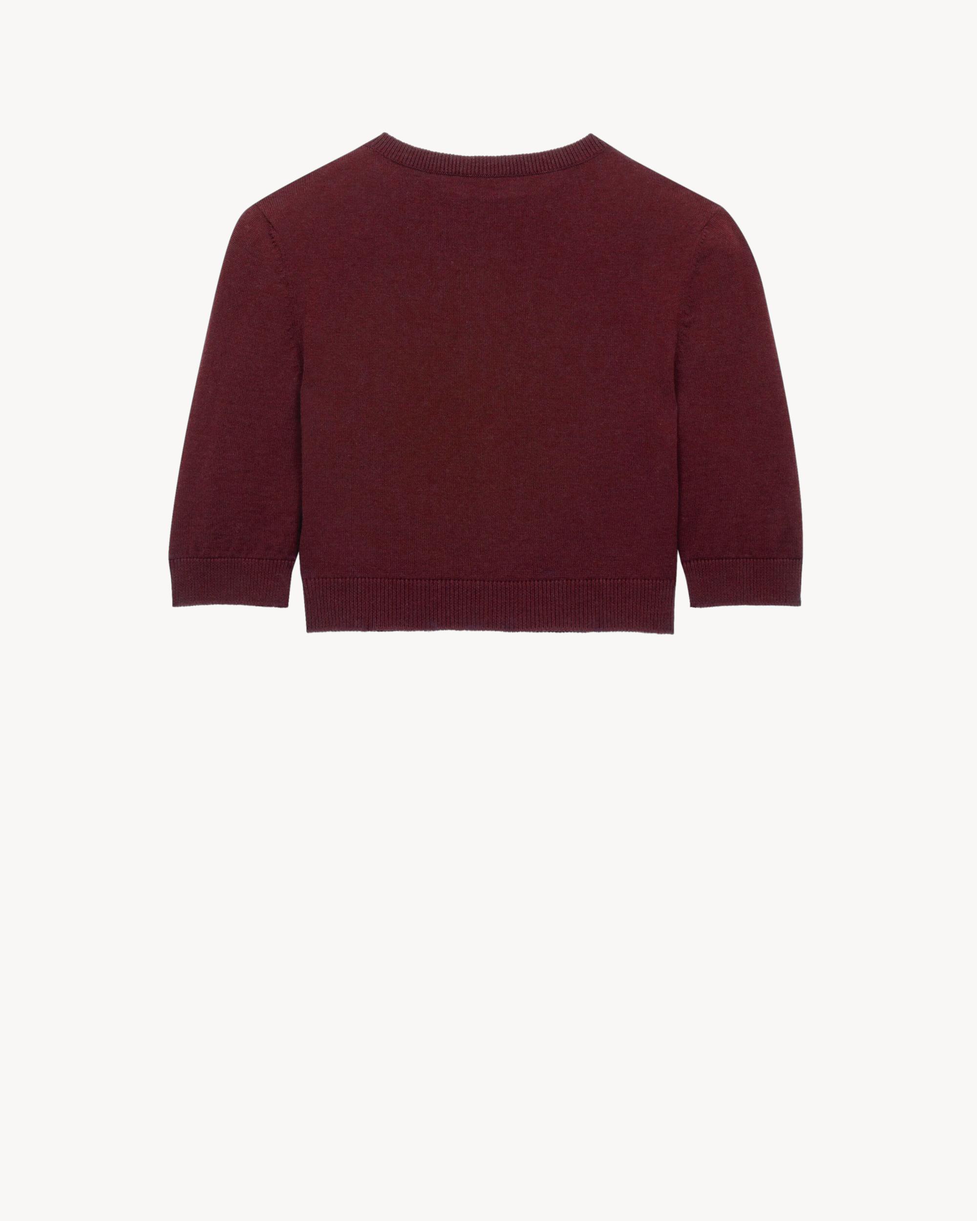 cropped cardigan in wool Product Image