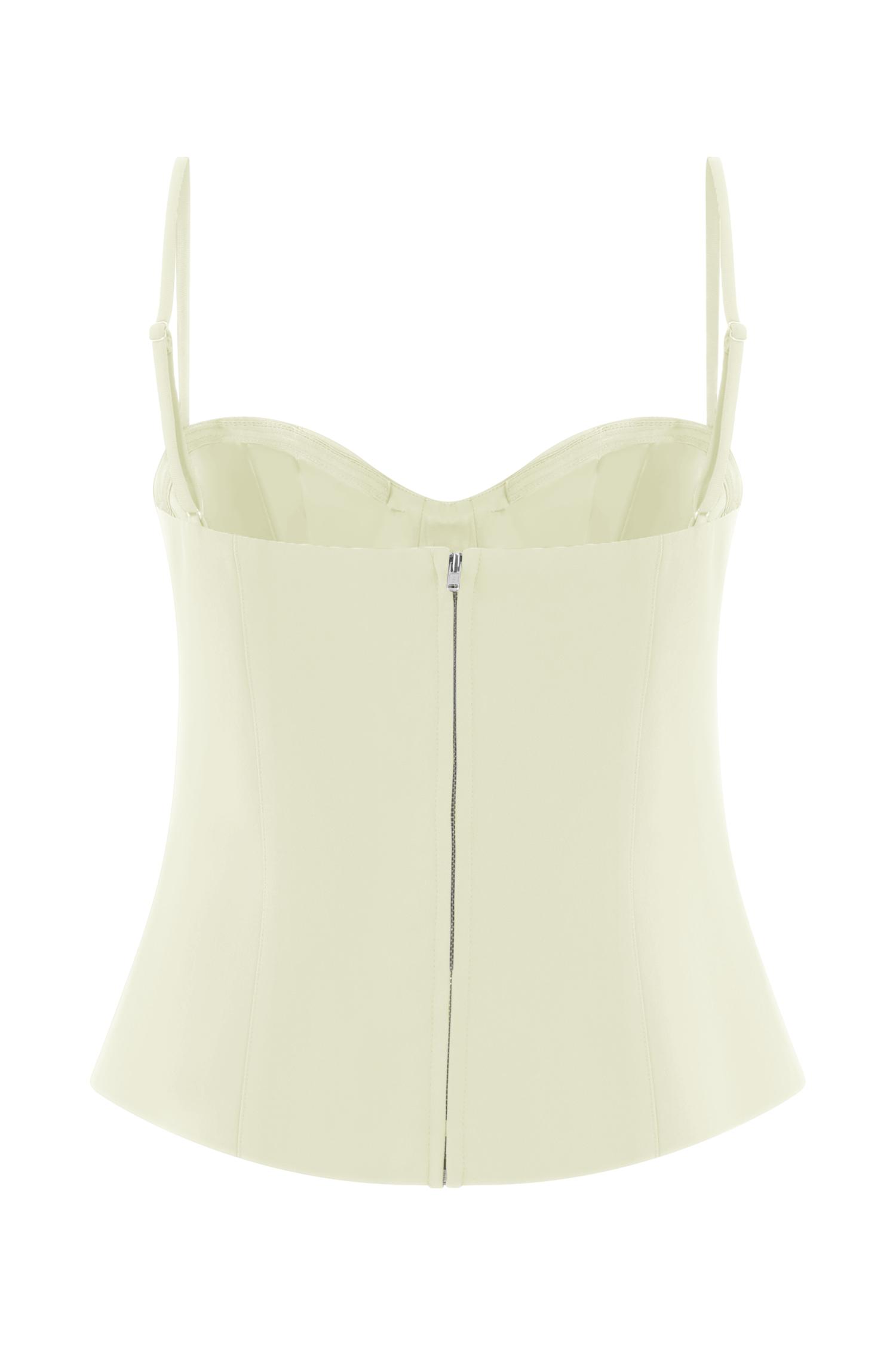 Jaime Spaghetti Strap Suiting Top - Ivory Product Image