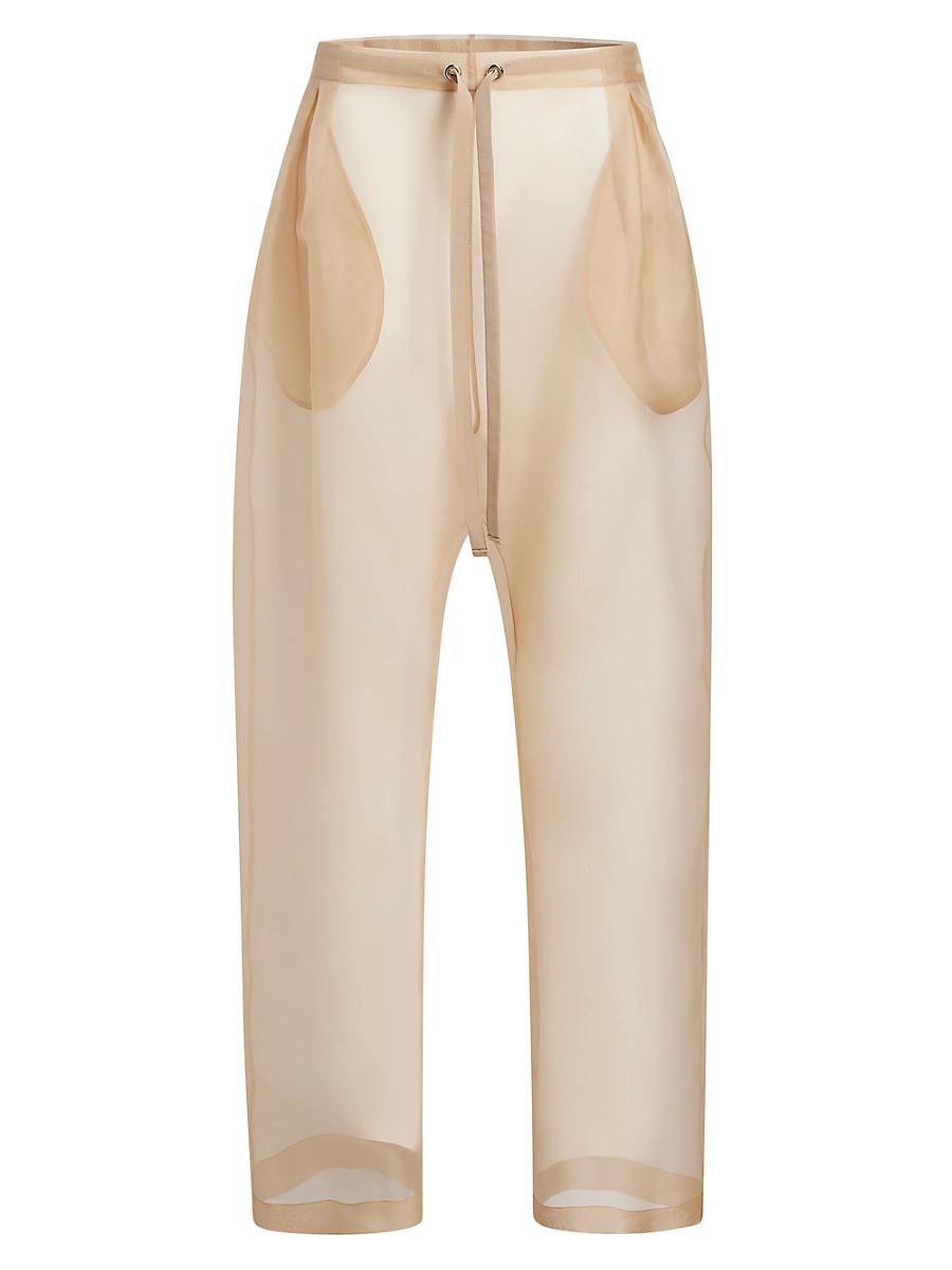 Womens Trenton Sheer Silk Pants Product Image