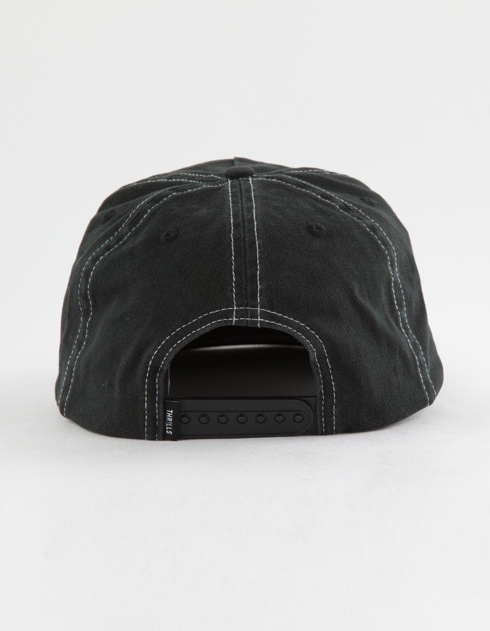 THRILLS In Bloom 5 Panel Snapback Hat - BLACK Product Image