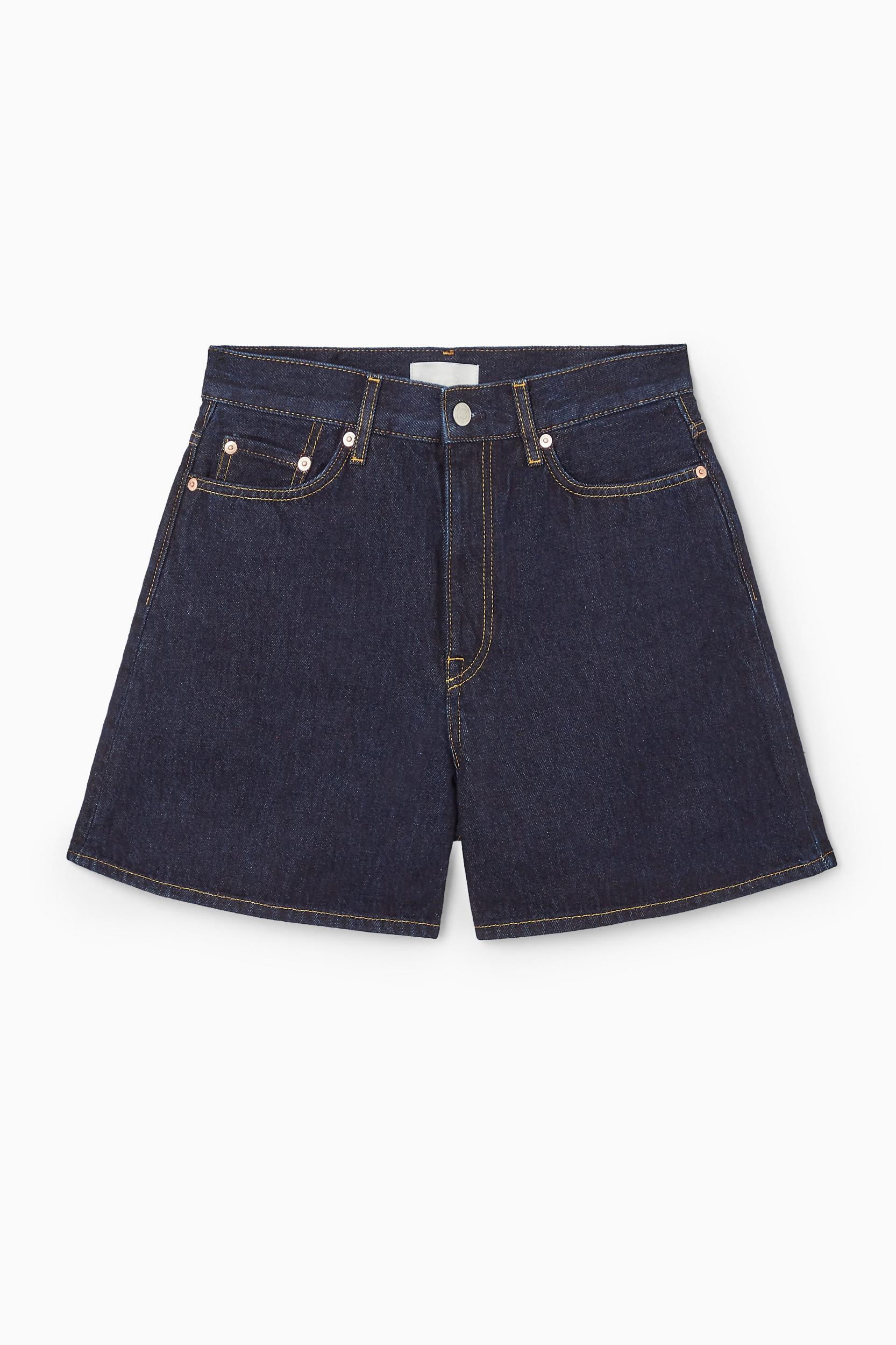 HIGH-RISE DENIM SHORTS Product Image