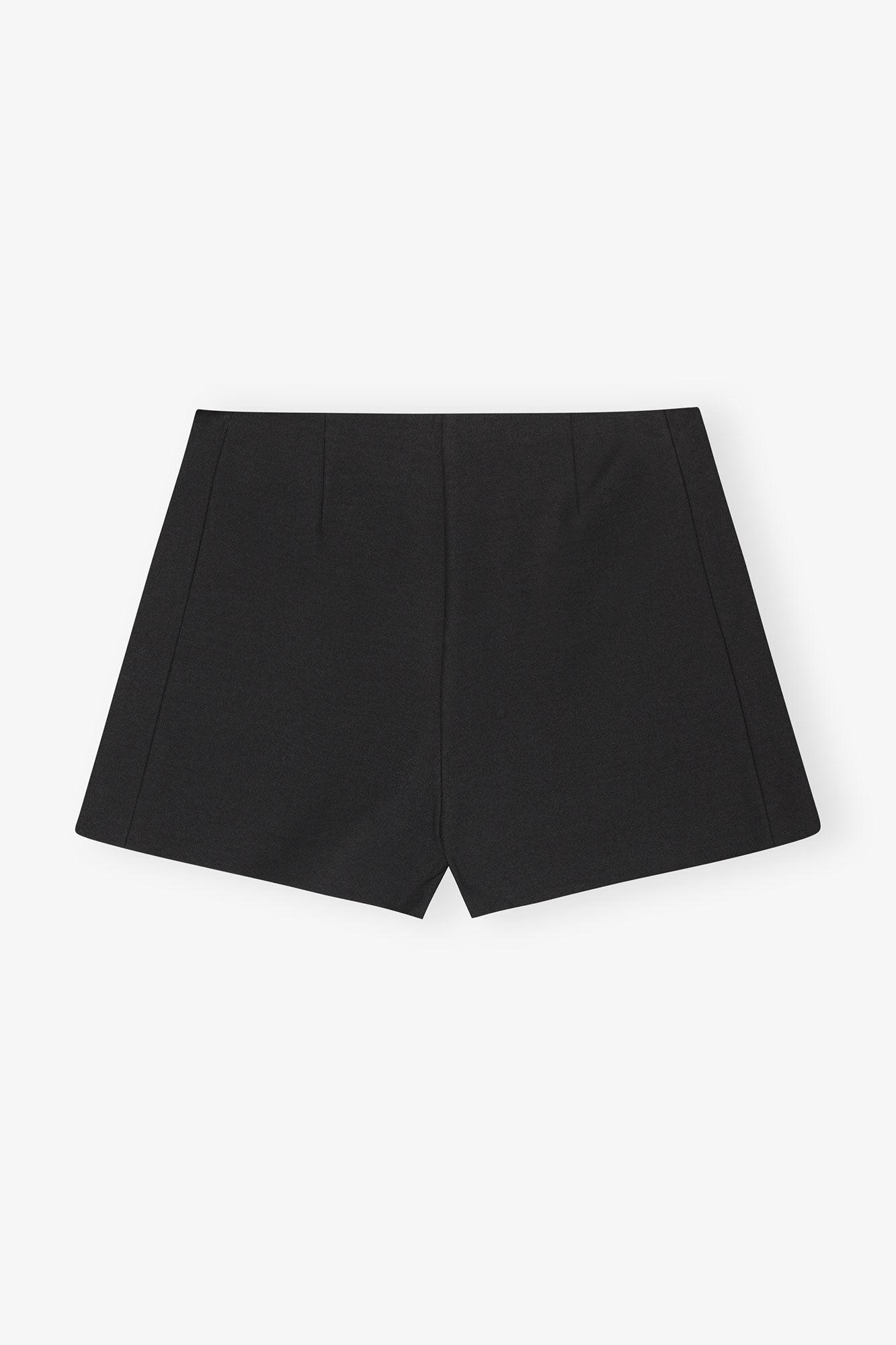 Black Heavy Cotton Tailoring Shorts Product Image