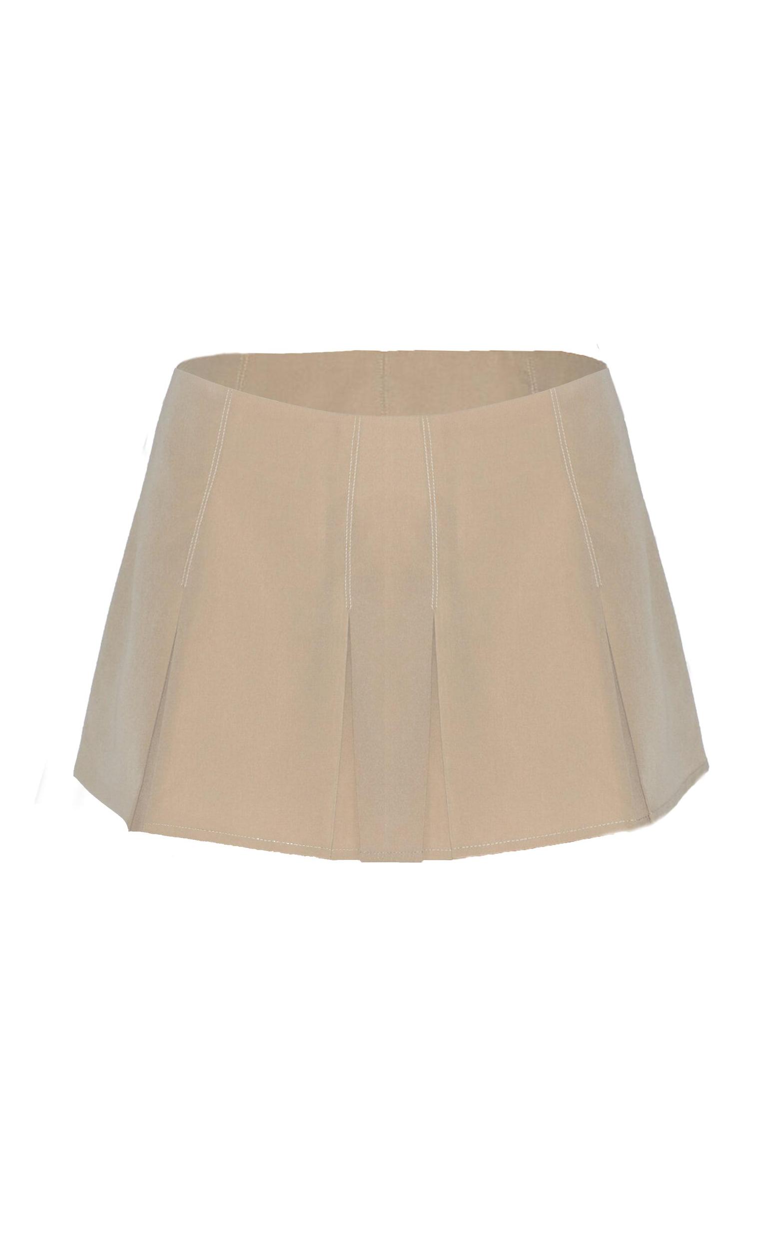 Clay Tailored Woven Box Pleat Skater Skort Product Image