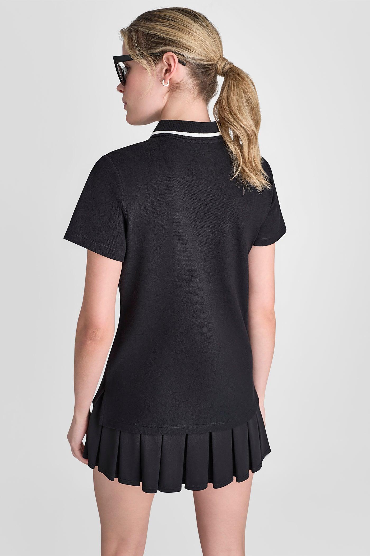 LOGO EMBROIDERED ZIP POLO Product Image