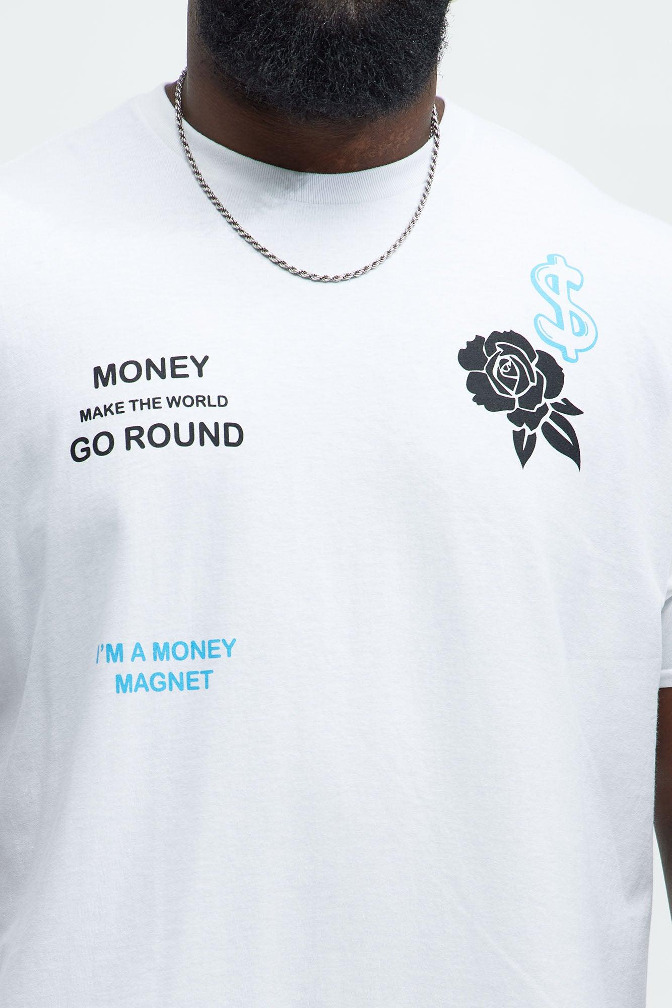 Money Runs The World Short Sleeve Tee - White Product Image