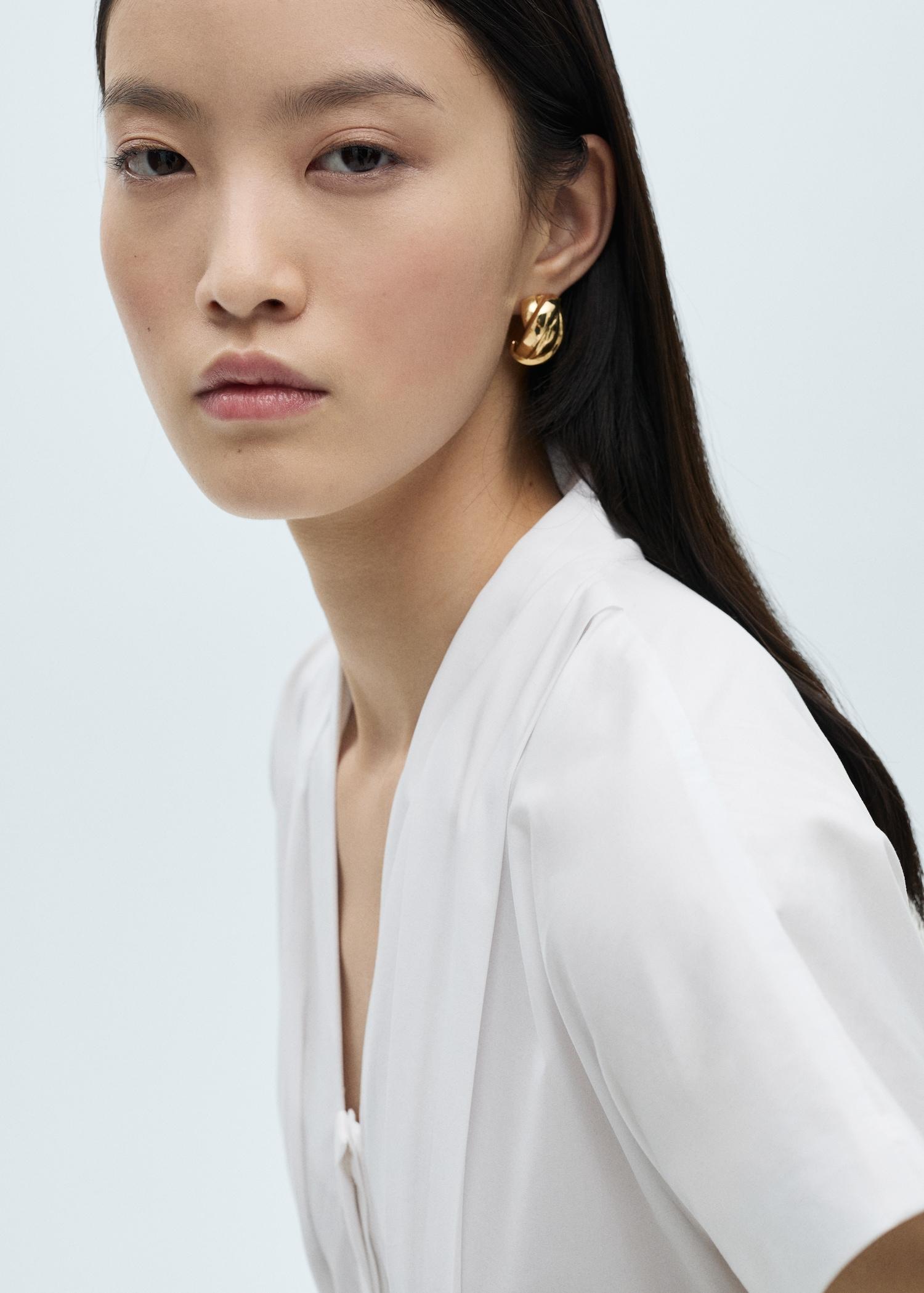 Bow pleats dress - Women | MANGO USA Product Image