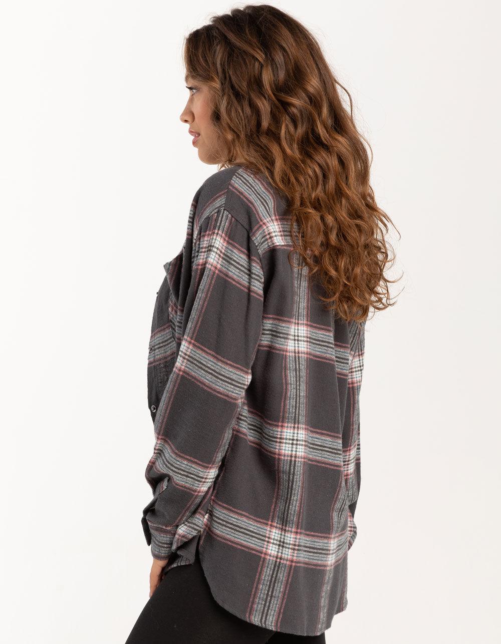 RSQ Womens Basic Flannel - CHARCOAL Product Image