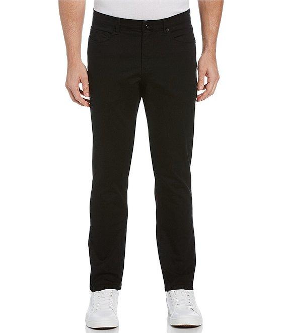 Perry Ellis Slim Fit Flat Front 5-Pocket Stretch Pants Product Image