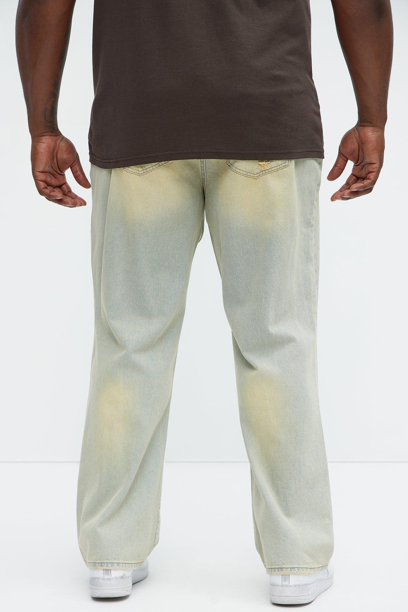 Drawstring Belt Straight Jeans - Vintage Blue Wash Product Image