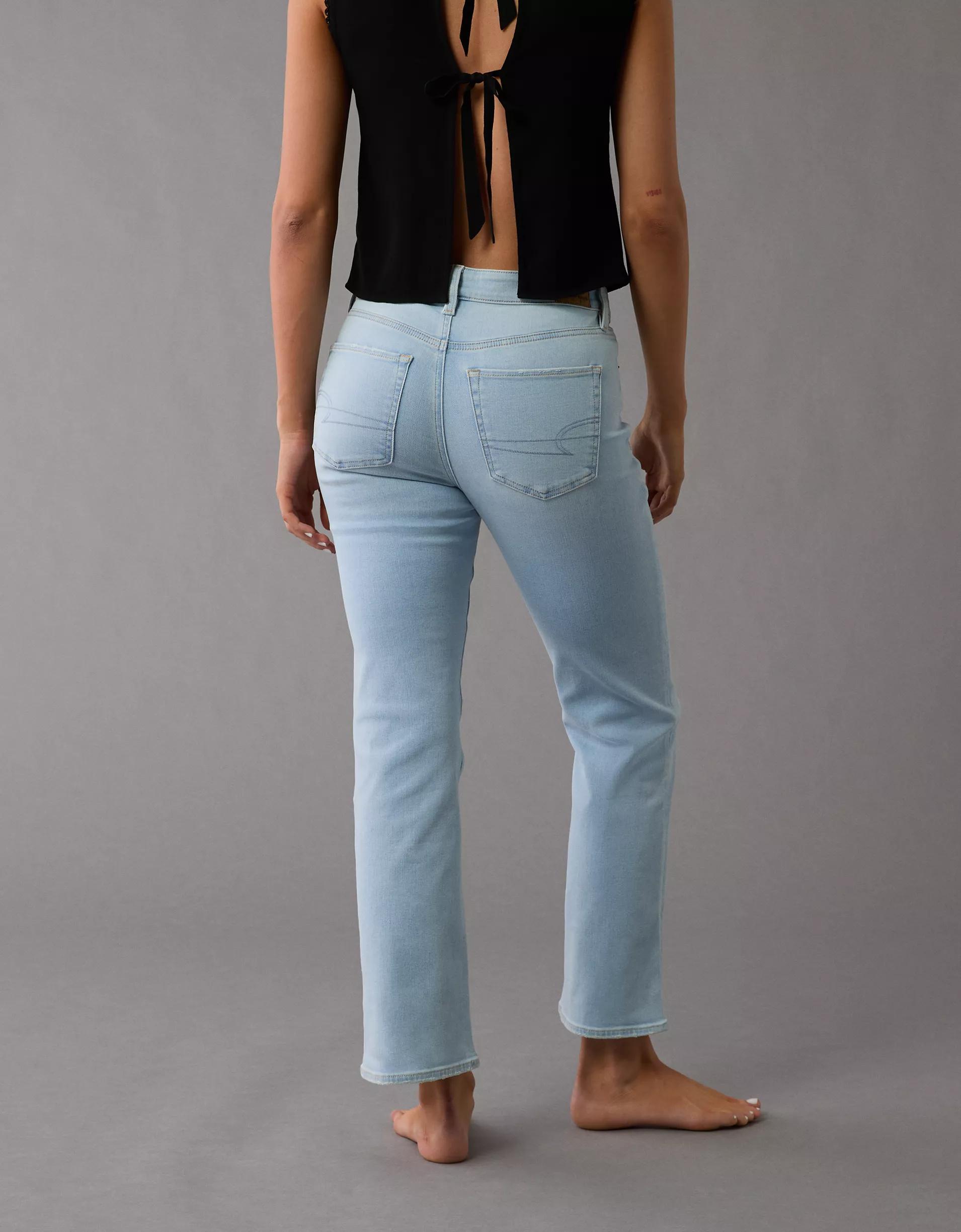 AE Next Level High-Waisted Kick Bootcut Crop Jean Product Image