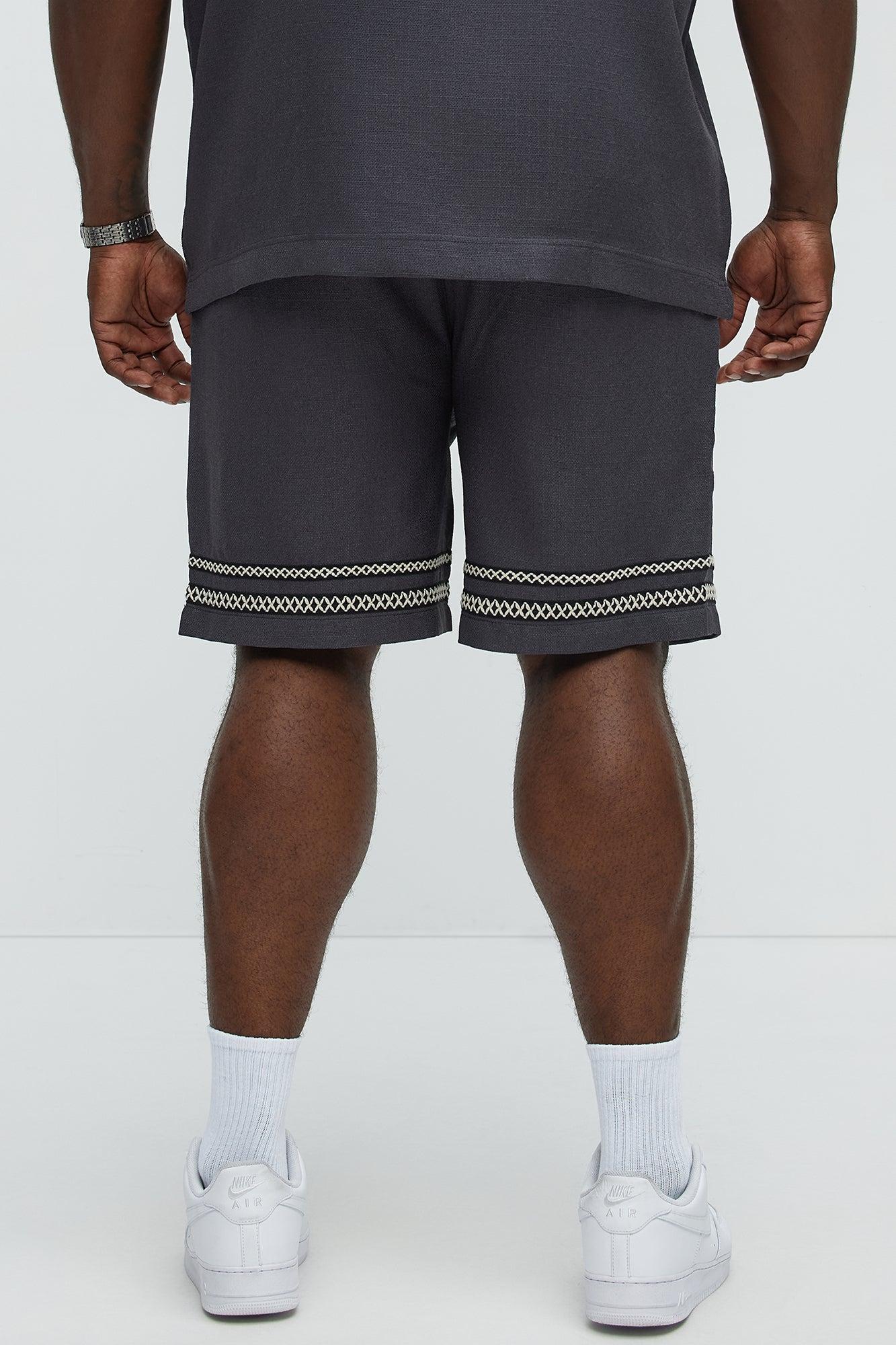 Saint Tropez Beach Club Linen Like Relaxed Short - Black Product Image