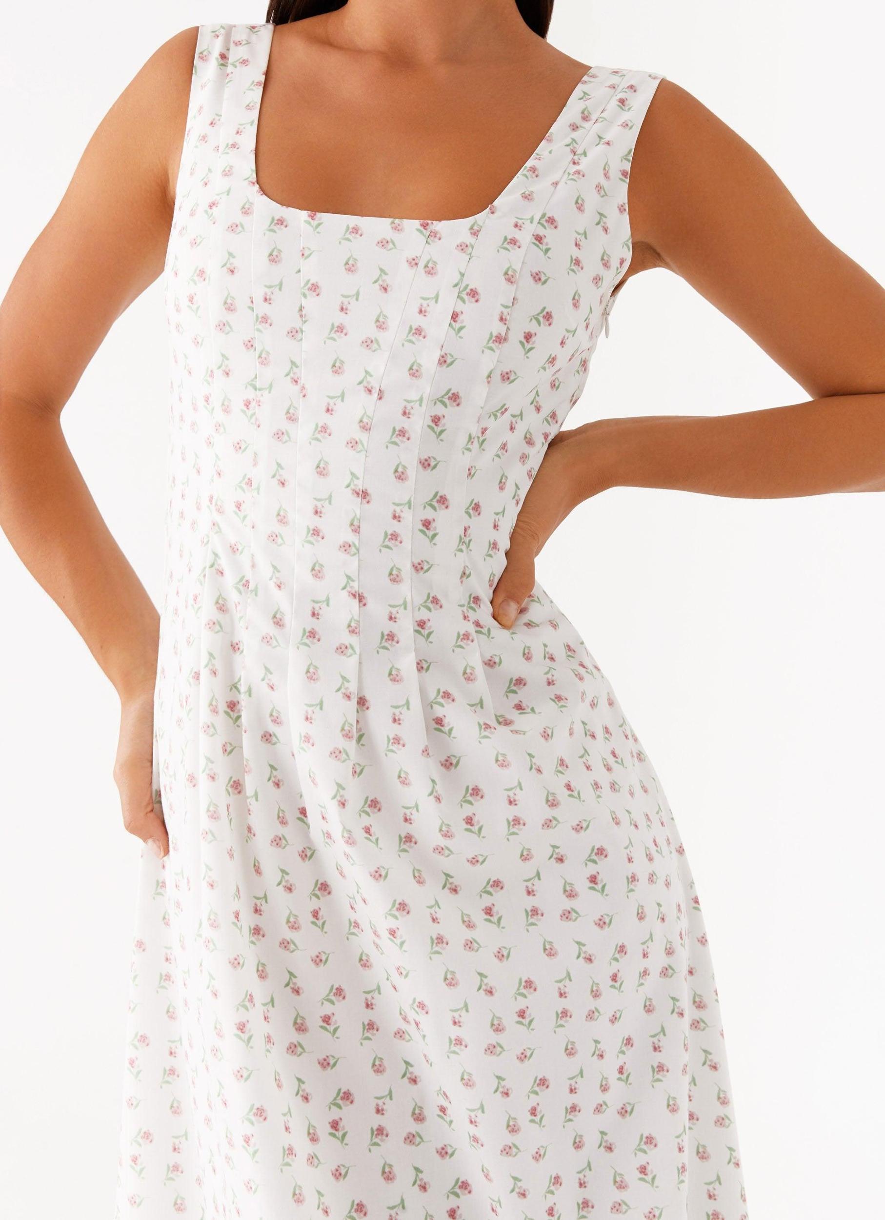 All My Love Maxi Dress - White Floral Product Image