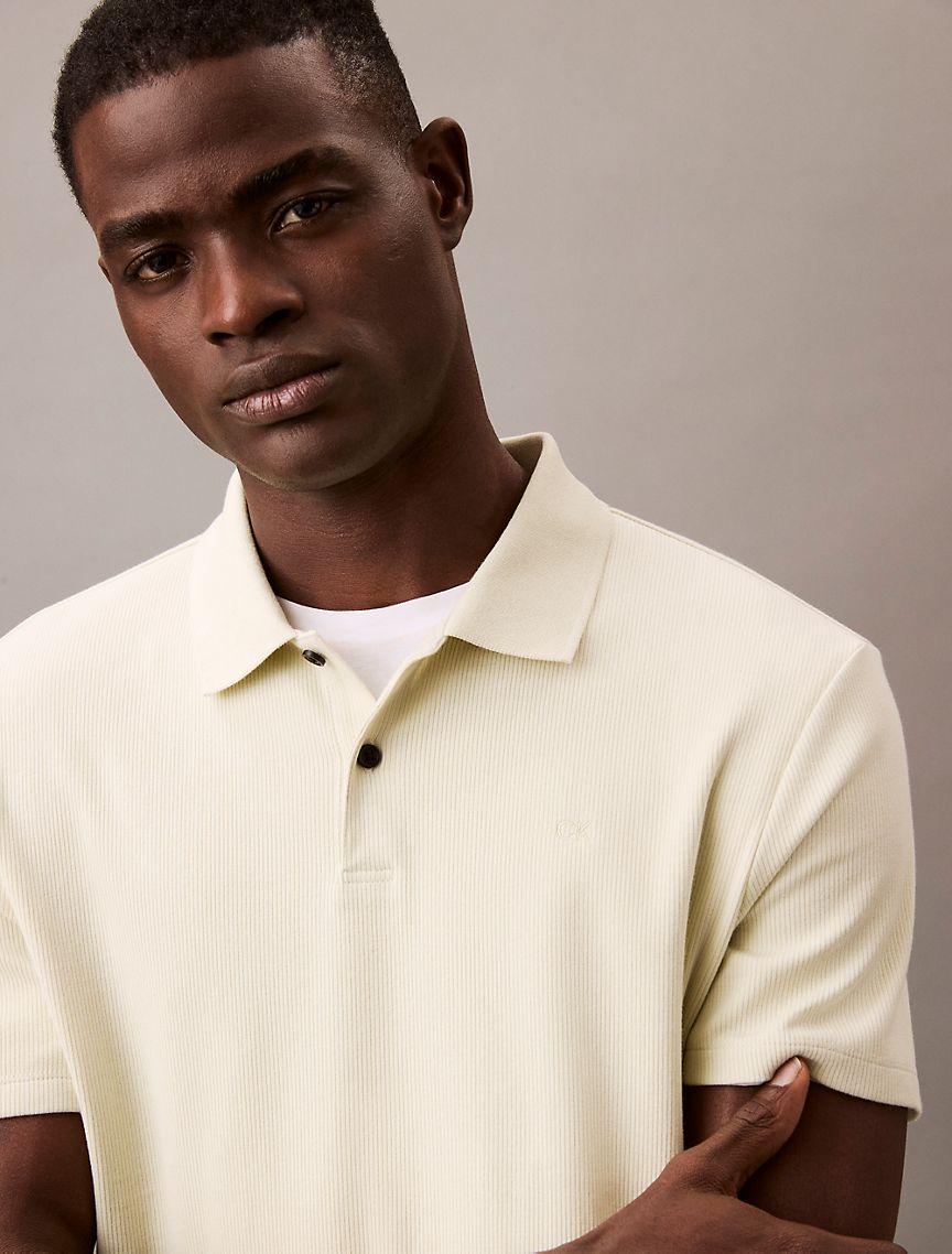 Stretch Fine Rib Polo Shirt Product Image