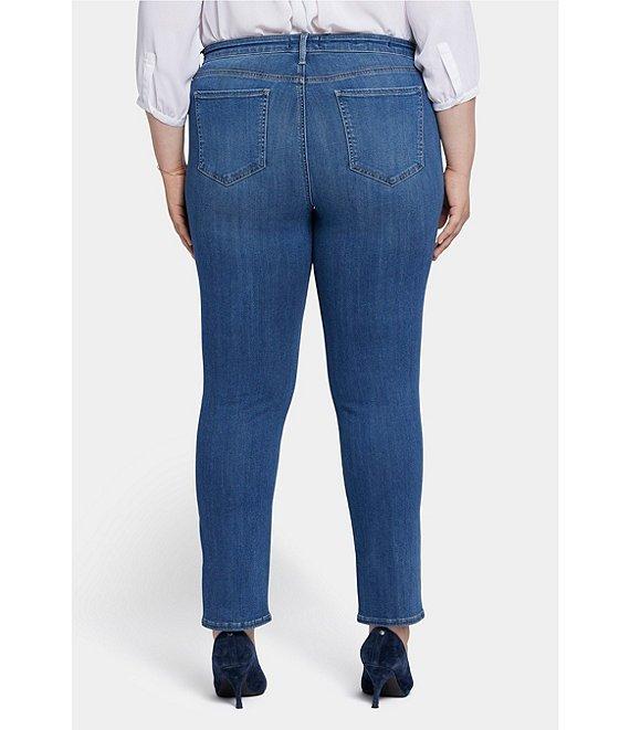 NYDJ Plus Size Sheri Slim Mid Rise Stretch Denim Jeans Product Image