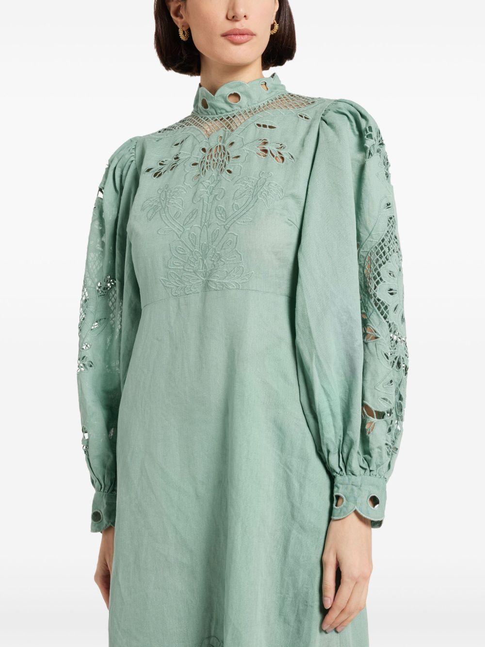 embroidered midi dress Product Image