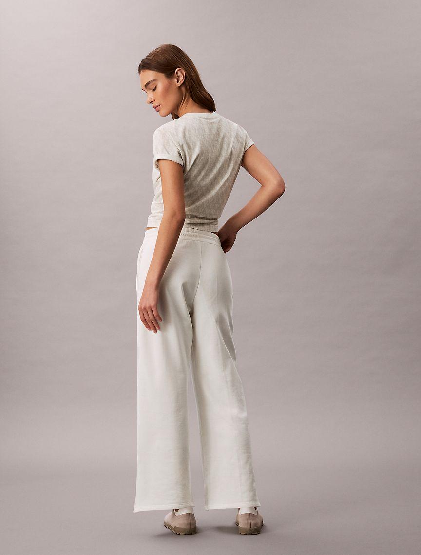 French Terry Wide Leg Sweatpants Product Image