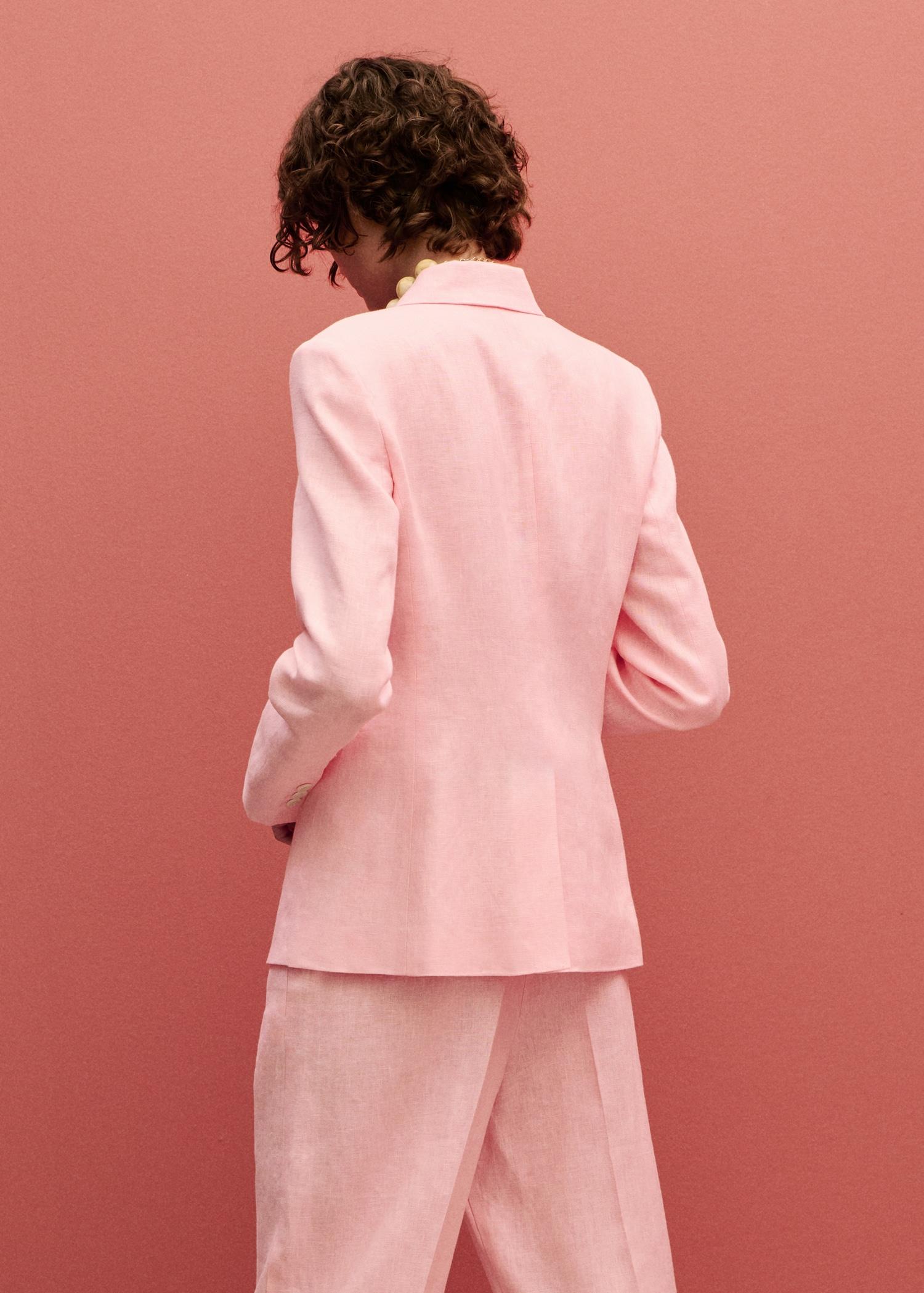 Linen suit blazer - Women | MANGO USA Product Image