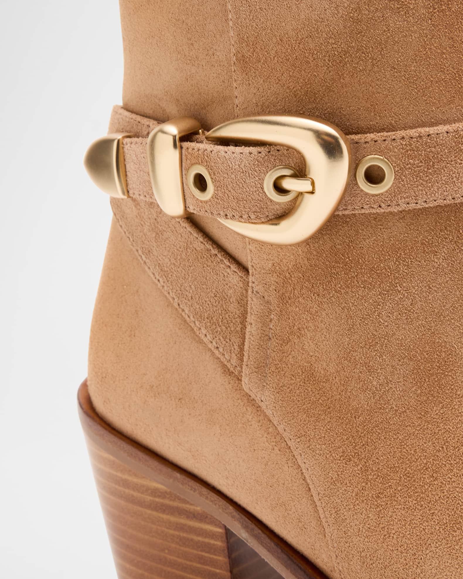 Maven Suede Buckle Western Booties Product Image