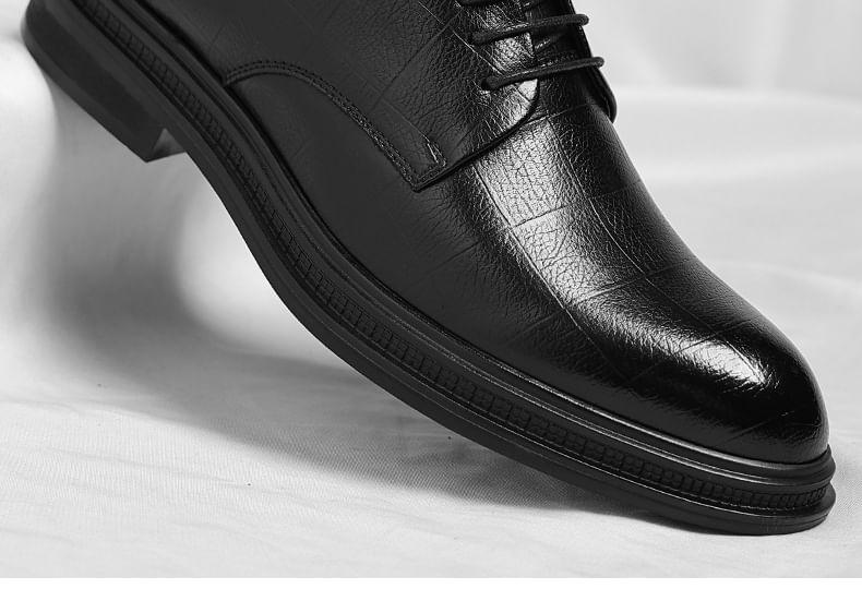 Plain Lace-Up Derby Shoes Product Image