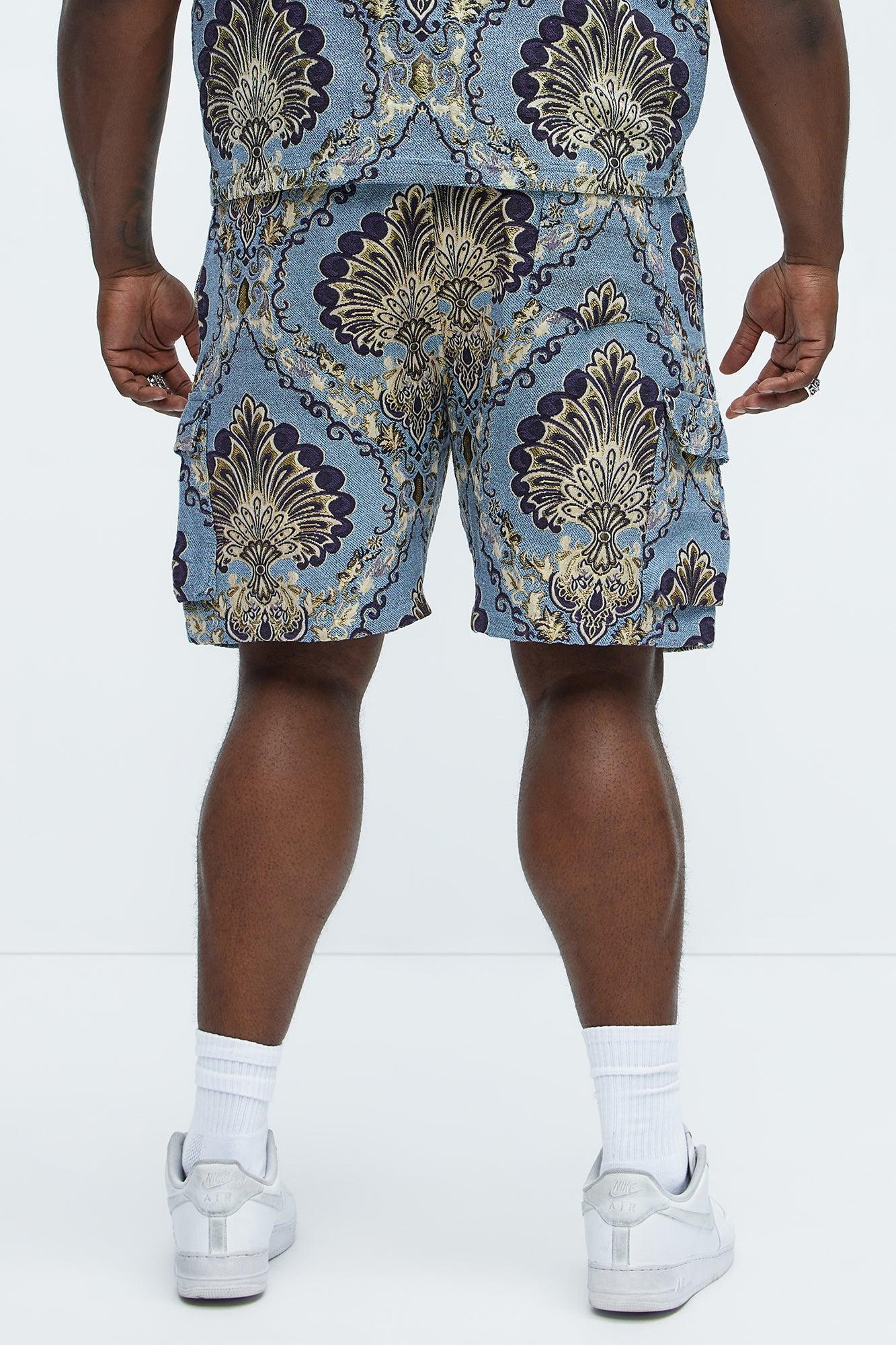 Highland Tapestry Shorts - Blue/combo Product Image