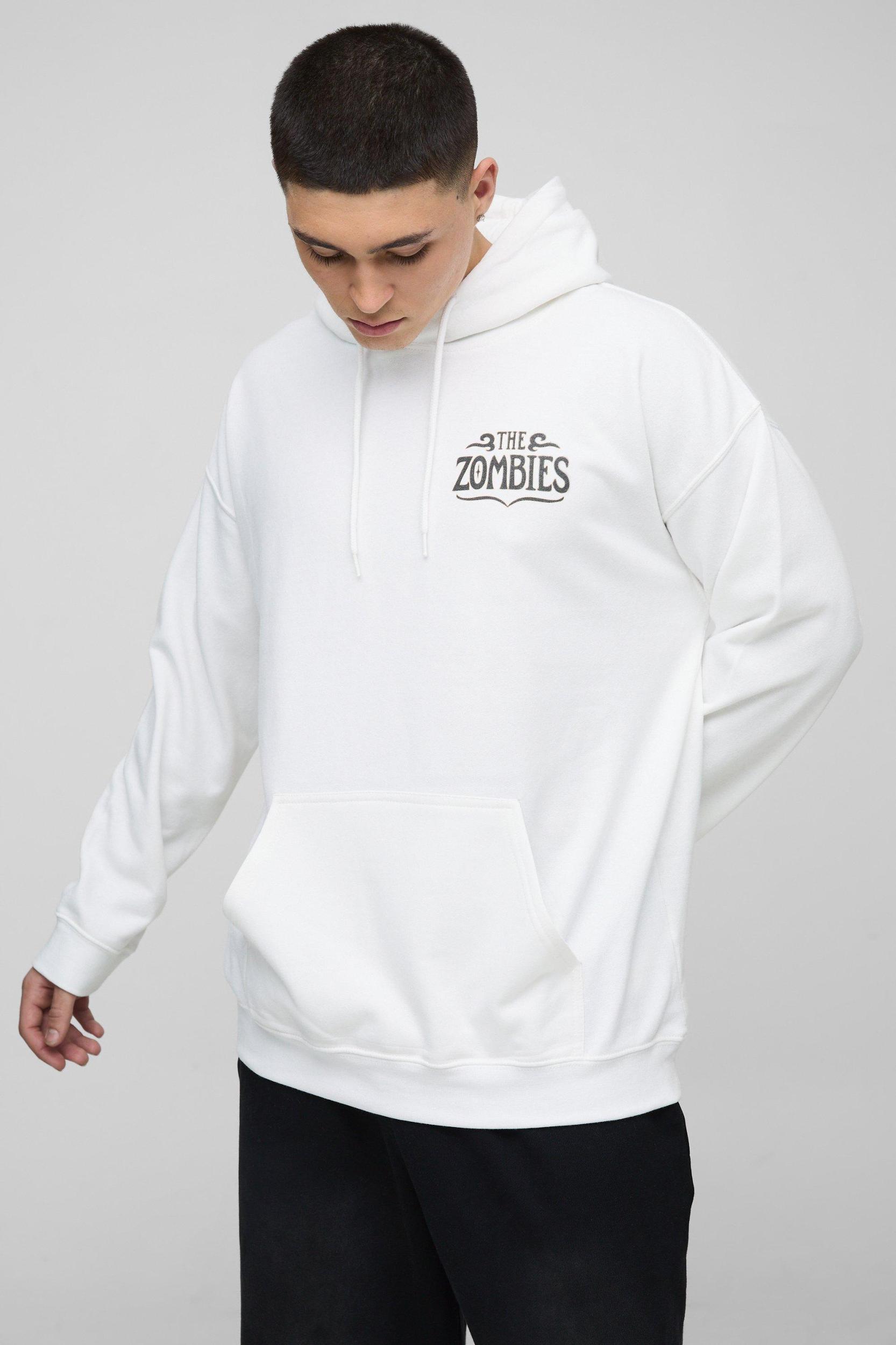 Oversized The Zombies Band License Print Hoodie | boohooMAN USA Product Image