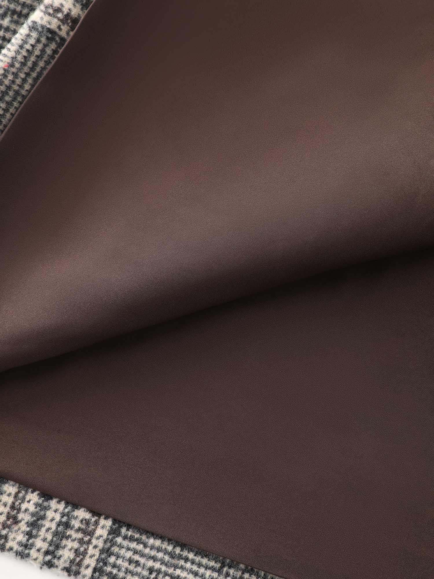 Plaid Belted Waist-Defining Coat Female Product Image