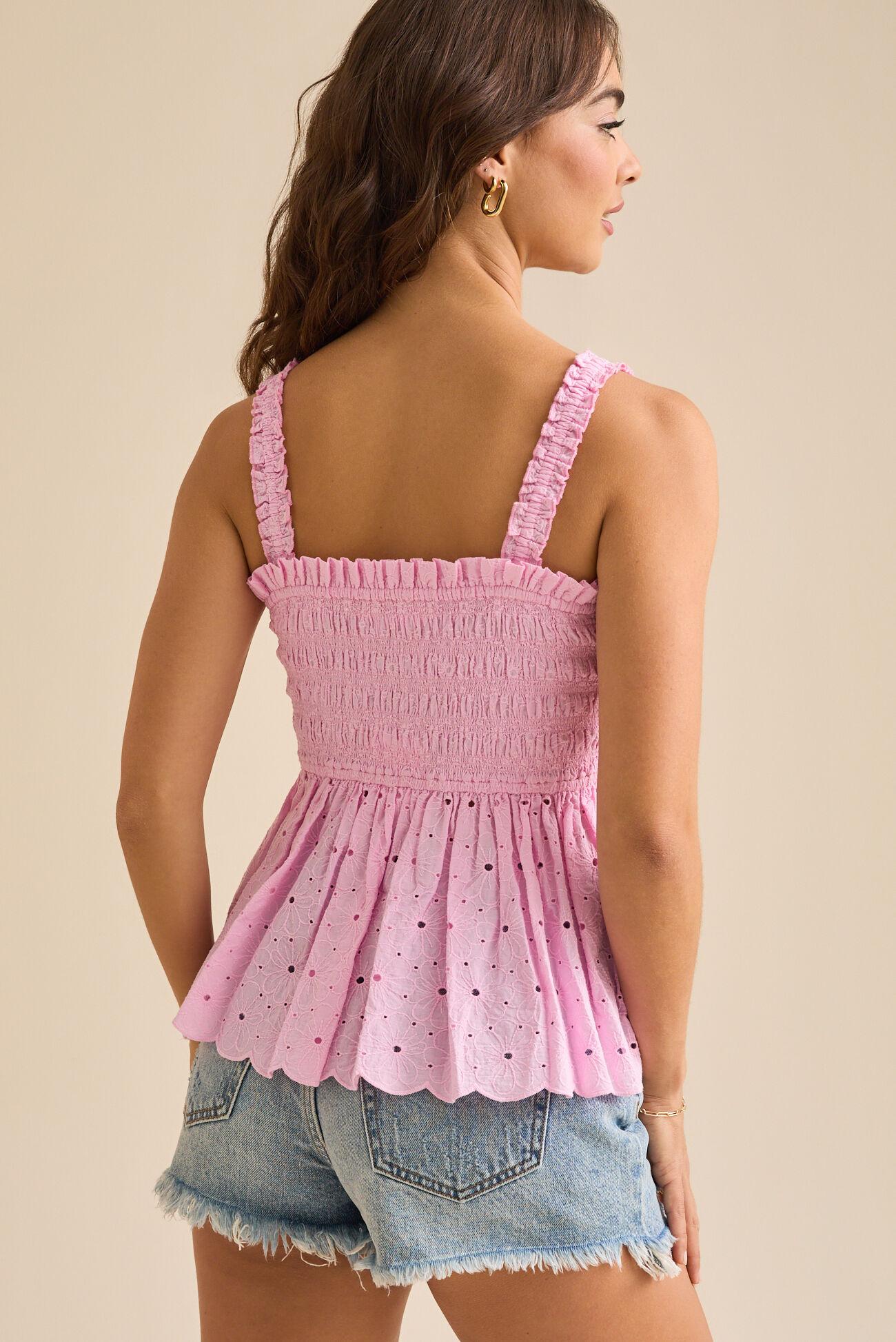 Mila Smocked Tank Top Product Image
